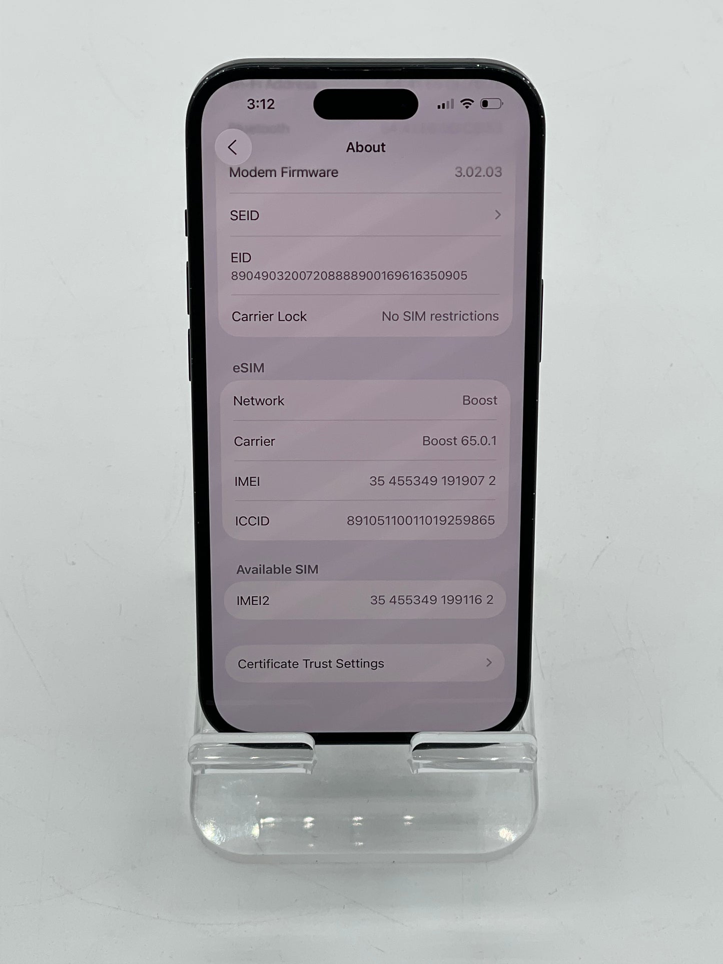 Unlocked Apple iPhone 15 6.1" 128GB Black A2846 MTLV3LL/A 88% Battery Health