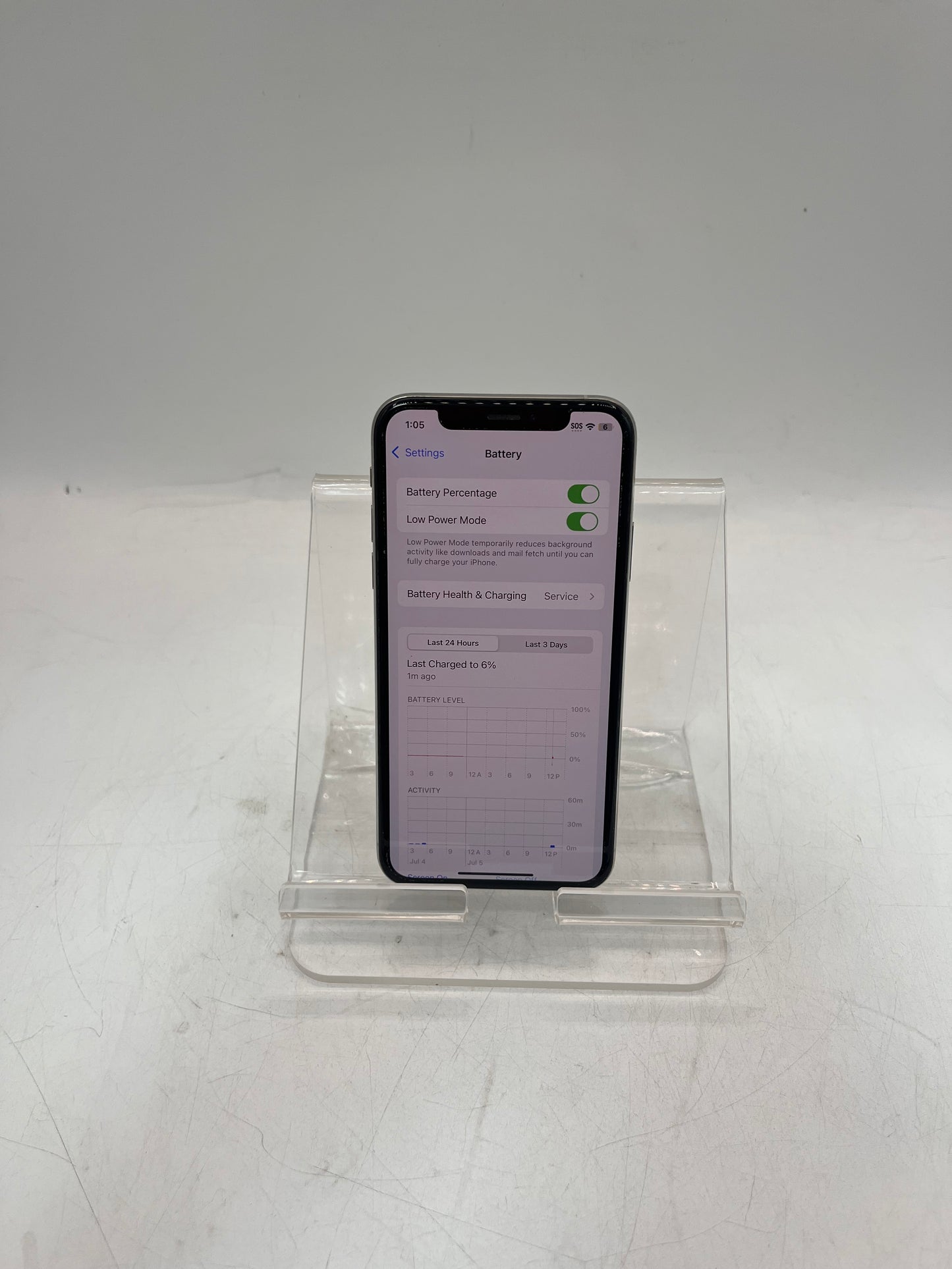 Unlocked Apple iPhone XS NTAH2LL/A A1920  64GB Silver BAD BATT
