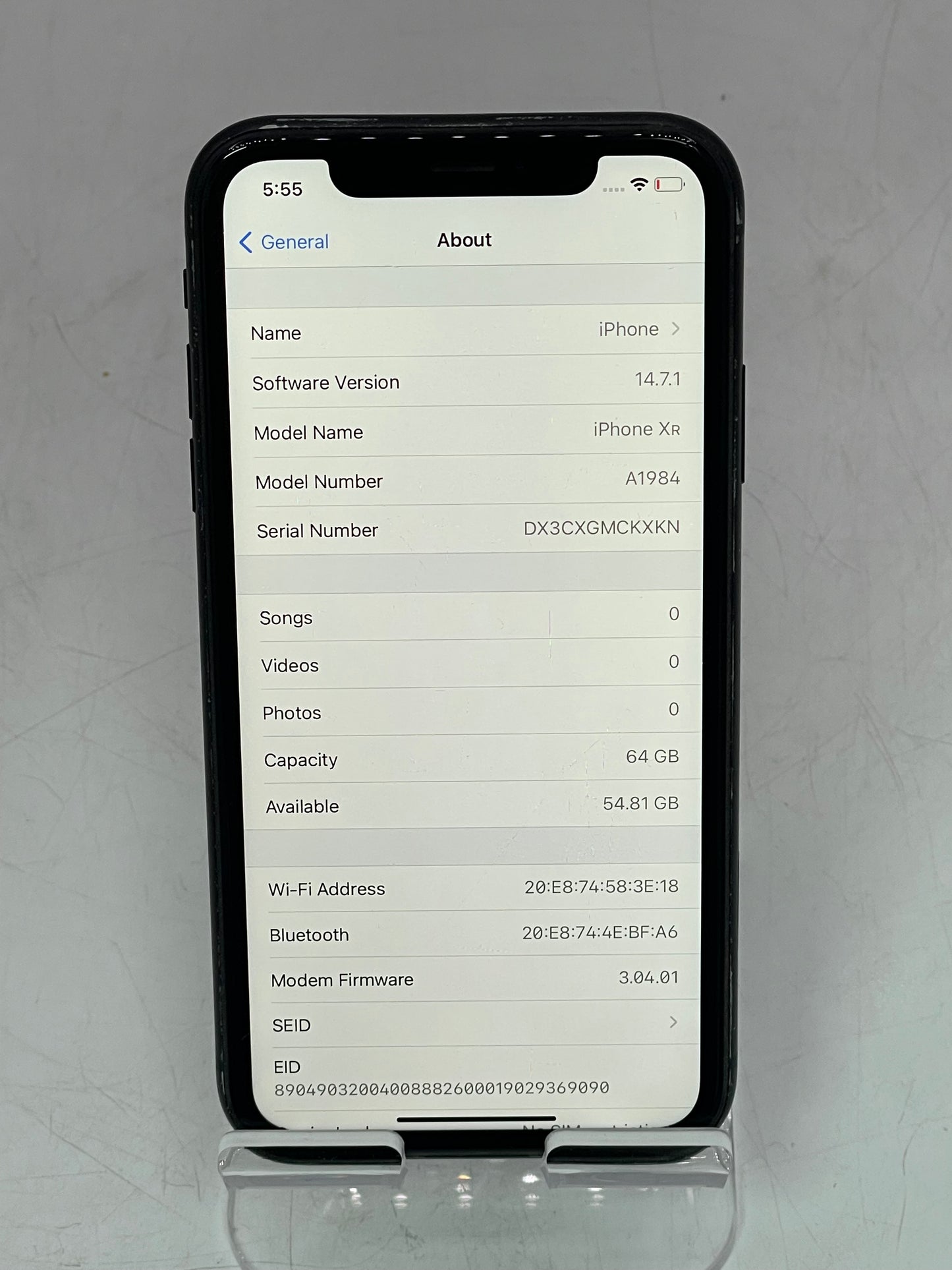 Unlocked Apple iPhone XR 64GB - A1984 MT302LL/A - Black
