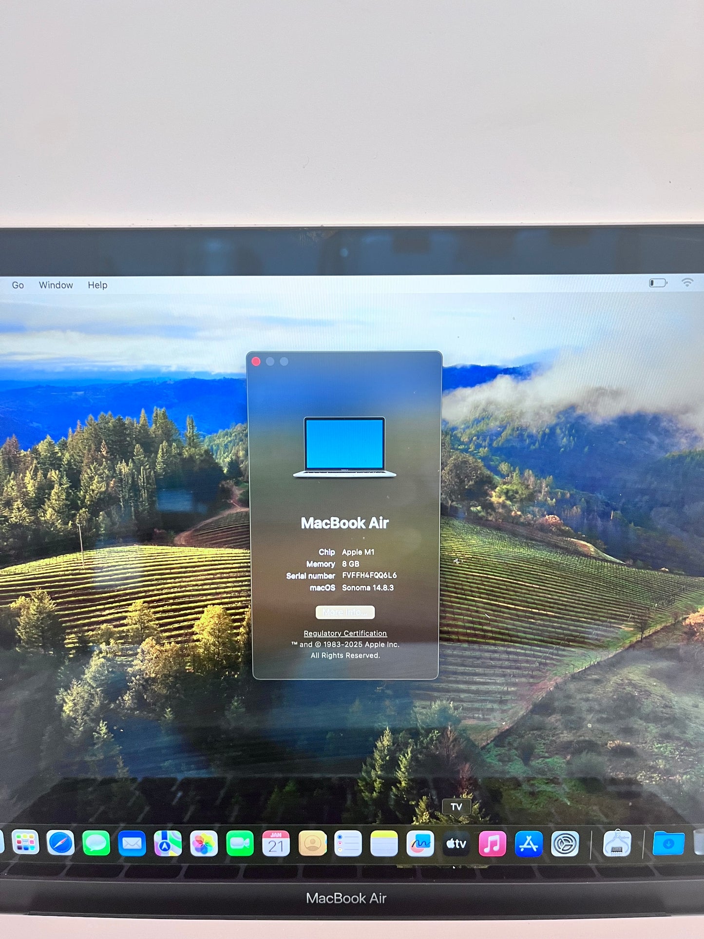 2020 Apple MacBook Air 13.3" M1 7C 8GB 128GB A2337 REMOTELY MANAGED 81 CC