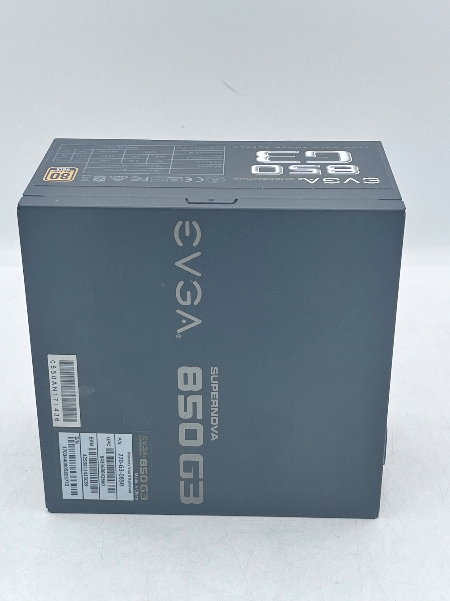 EVGA SuperNOVA 850 G3 80 Plus Gold 850W Modular Power Supply Unit - Black