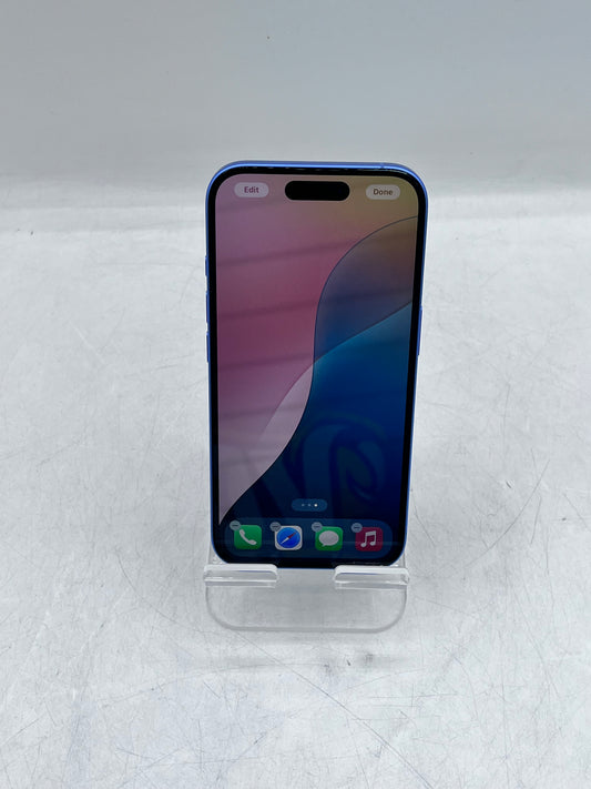 Unlocked Apple iPhone 16 256GB A3081 MYAR3LL/A 100% BH - Blue