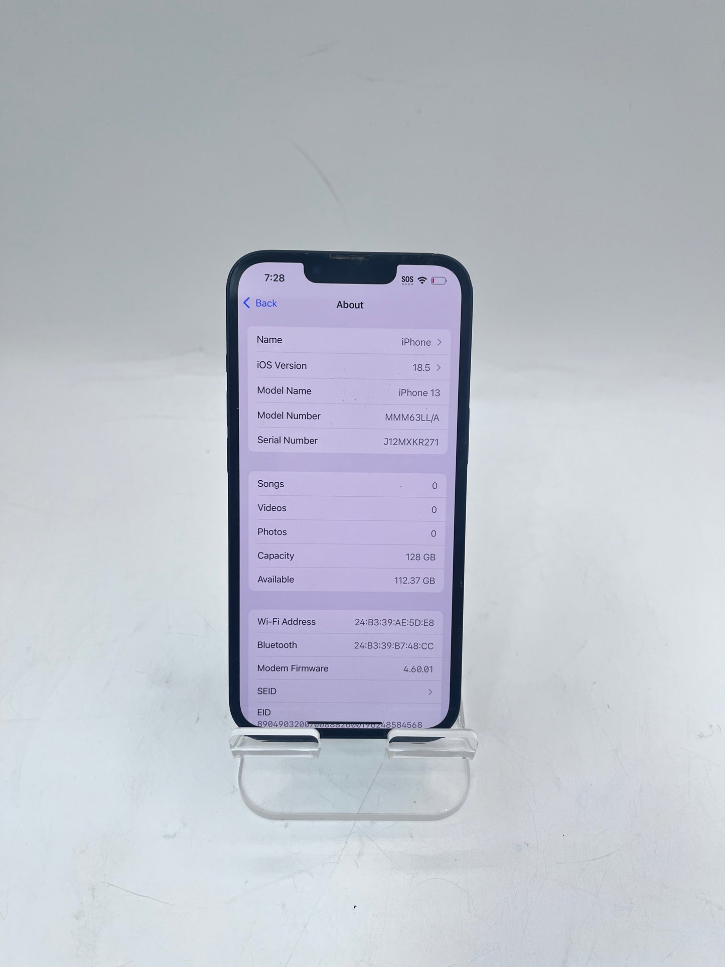 Apple iPhone 13 128GB Boost Mobile MMM63LL/A A2482 Blue BH 100% READ!!