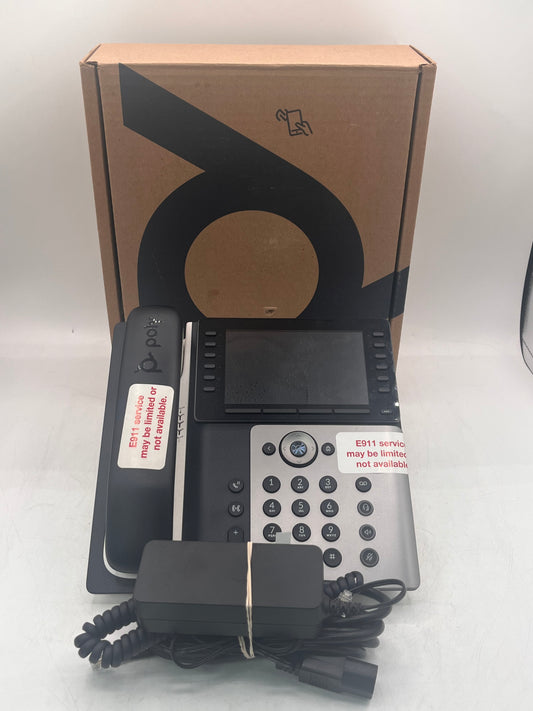 POLY Edge E500 IP Phone with PoE & Power Supply