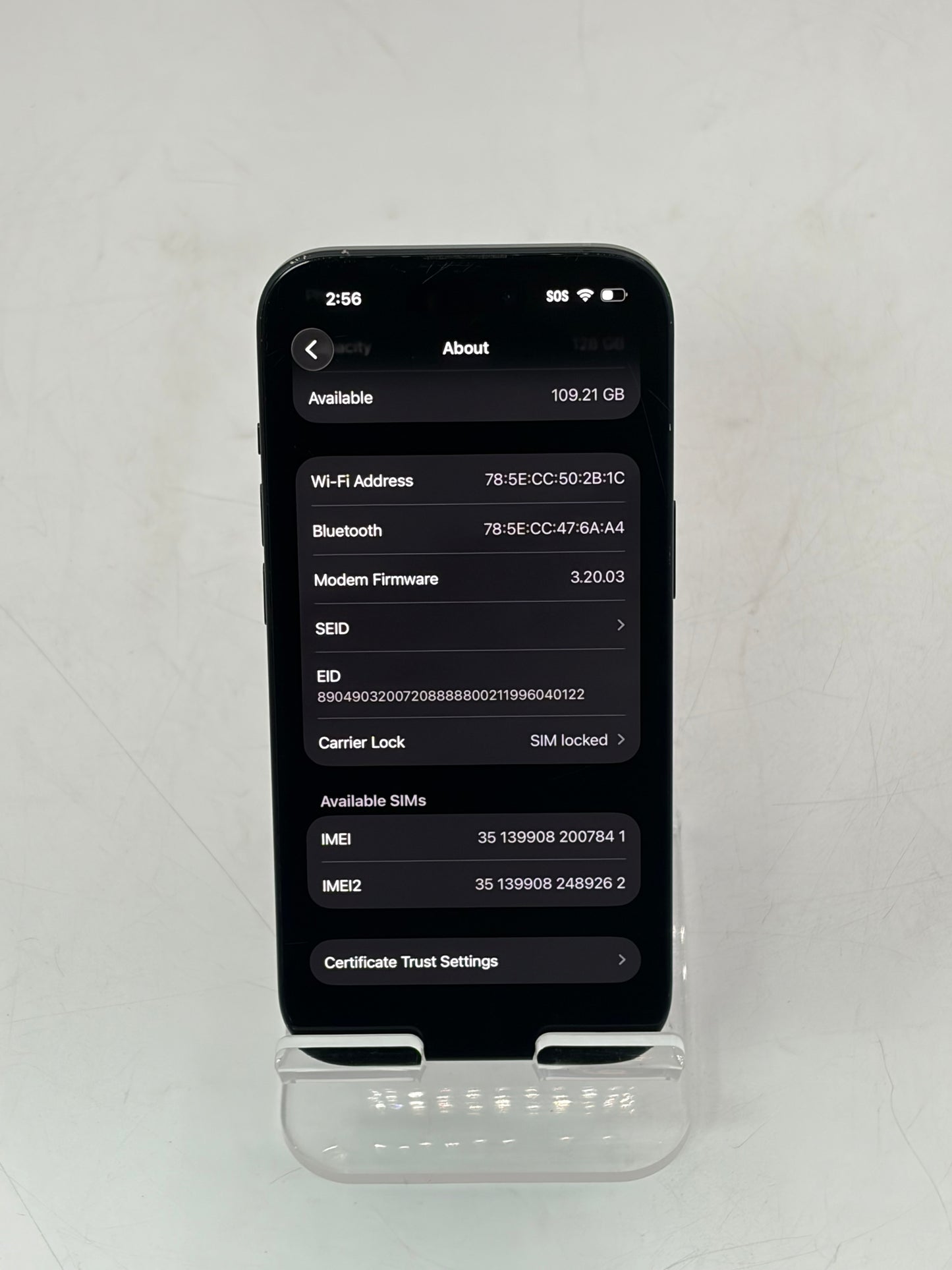 T-Mobile Only Apple iPhone 15 128GB A2846 MTLV3LL/A Black 100% Battery READ