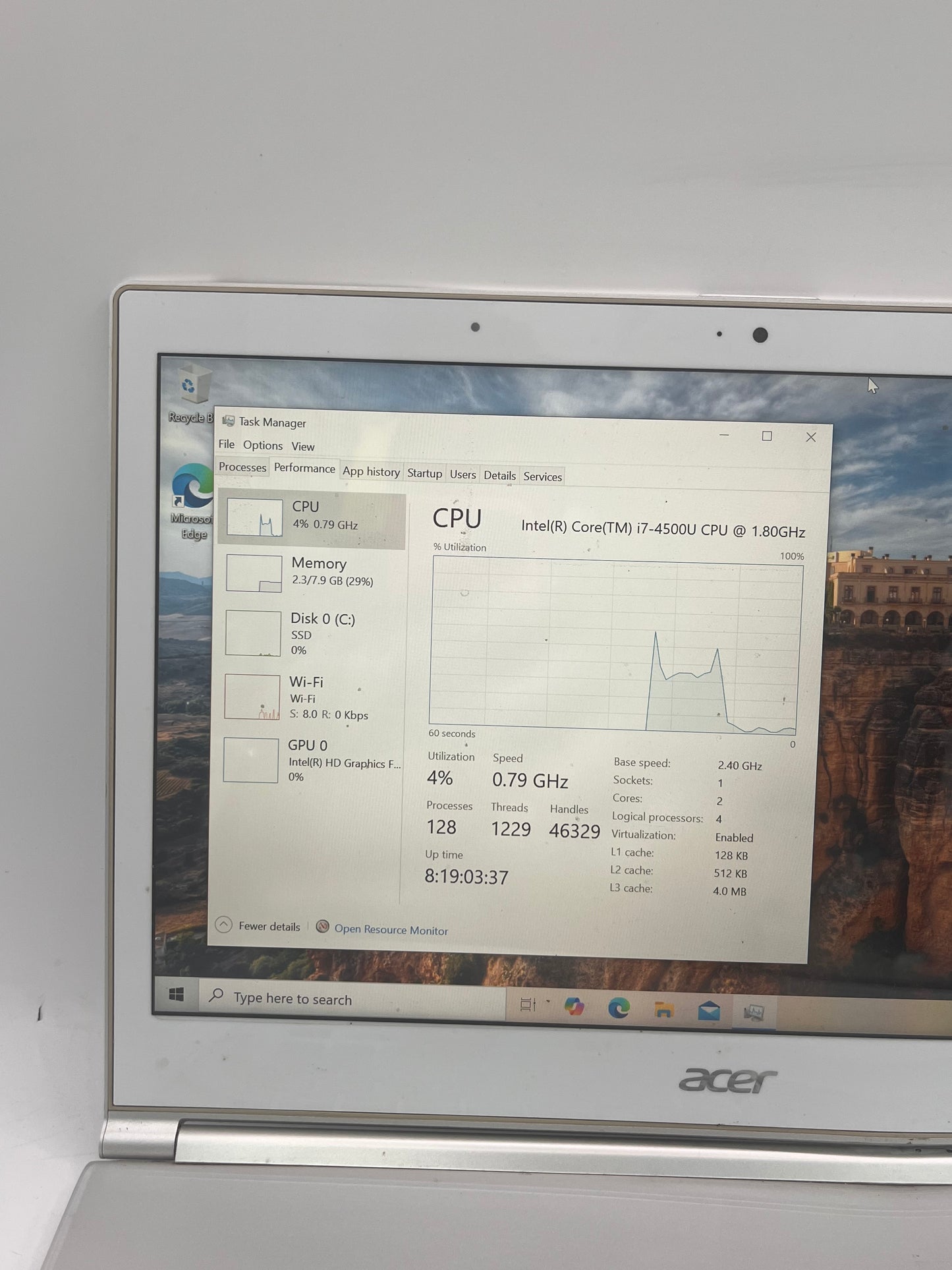 Acer Aspire S7-392-9890 MS2364 13.3" Core i7 8GB 256GB Laptop - White