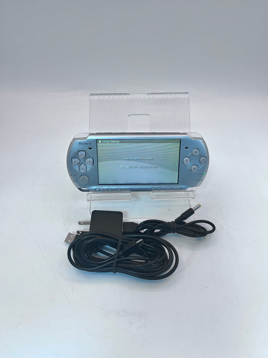 Sony PSP 3000 Silver Video Game System w/ Charger Tested Free Shipping