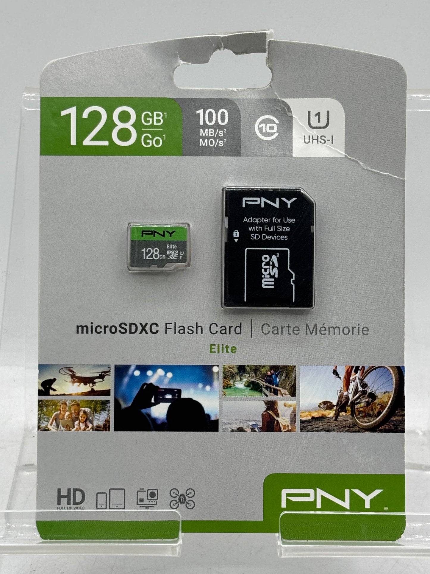PNY MicroSDXC Flash Card Elite 128GB Micro SD, NEW (FREE SHIPPING)