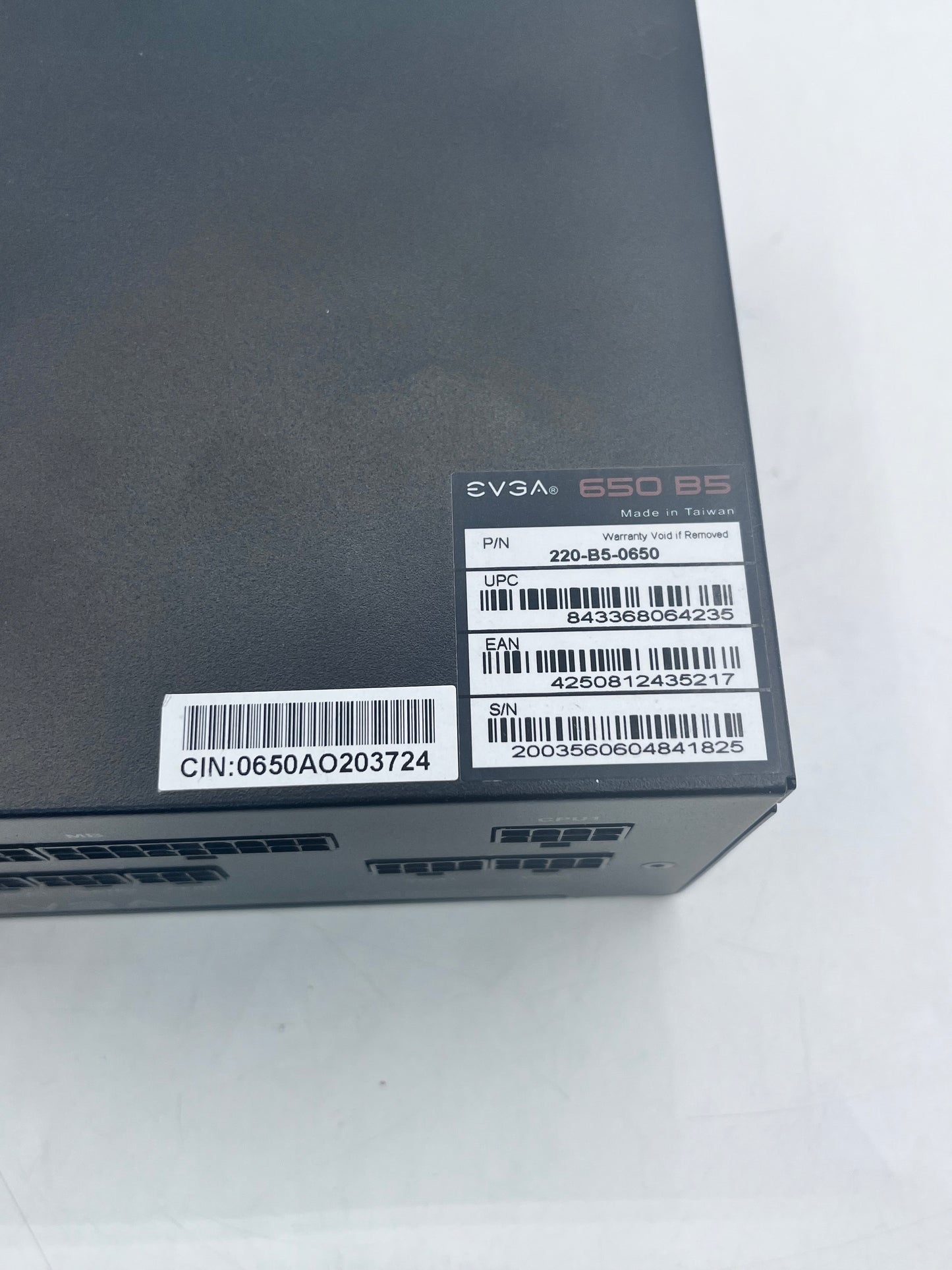 EVGA 650 B5 Power Supply 650W 80 Plus Bronze Certified Black