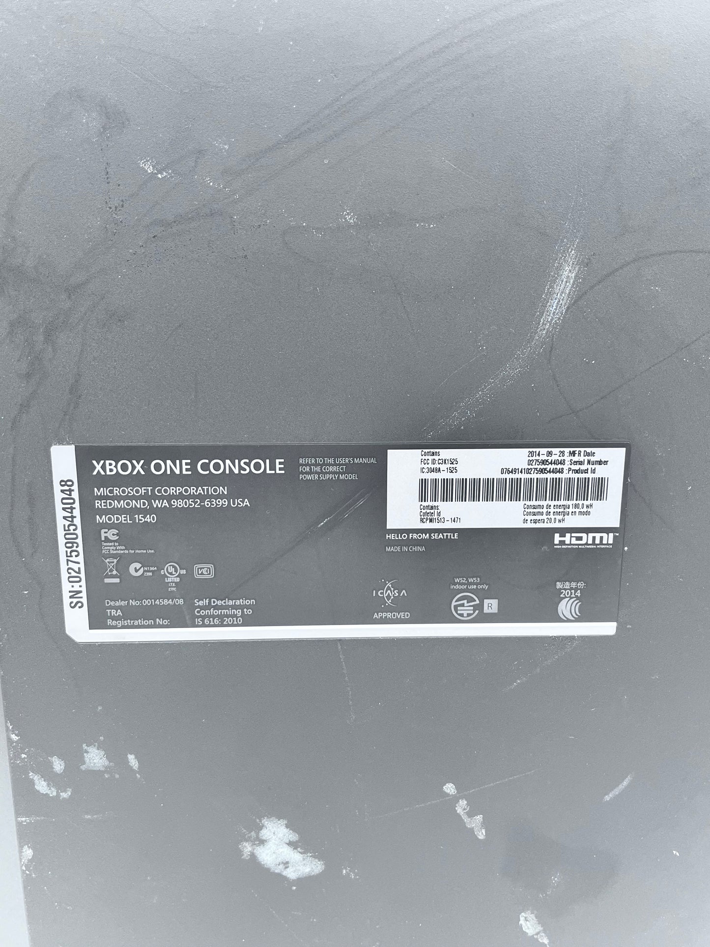 Microsoft Xbox One 500GB 1540 Console Only - Black