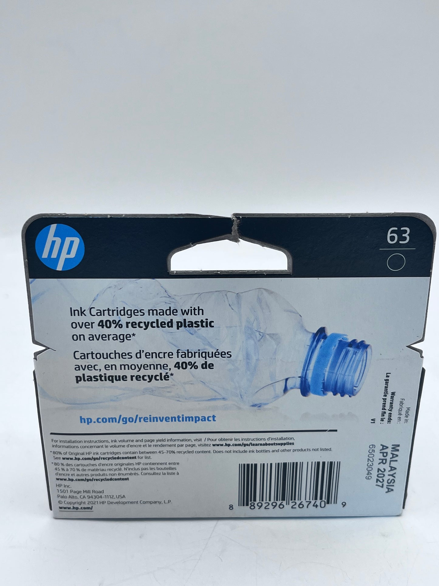 HP 63 Black Printer Toner