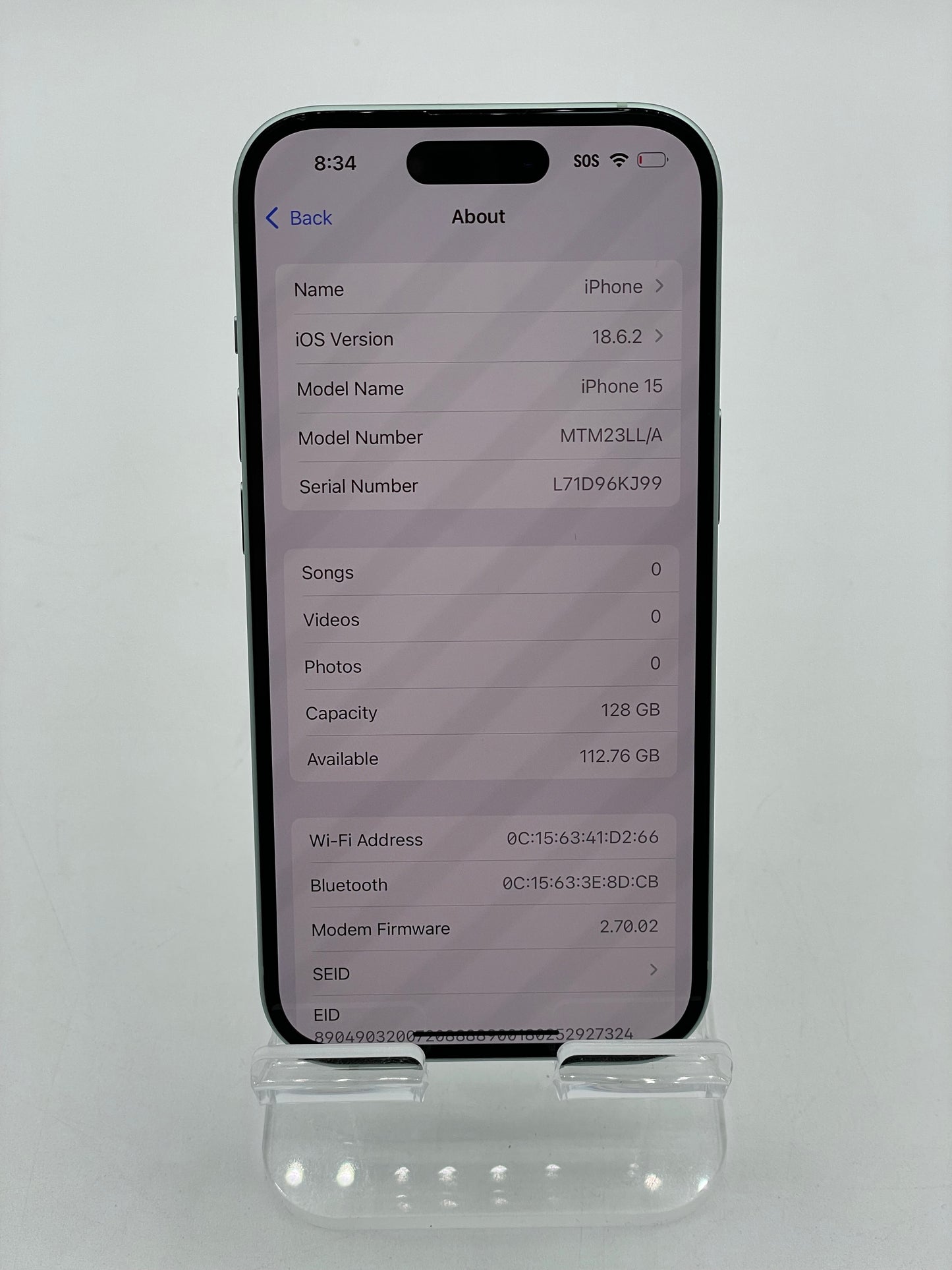 Unlocked Apple iPhone 15 128GB A2846 MTM23LL/A Green 99% BH