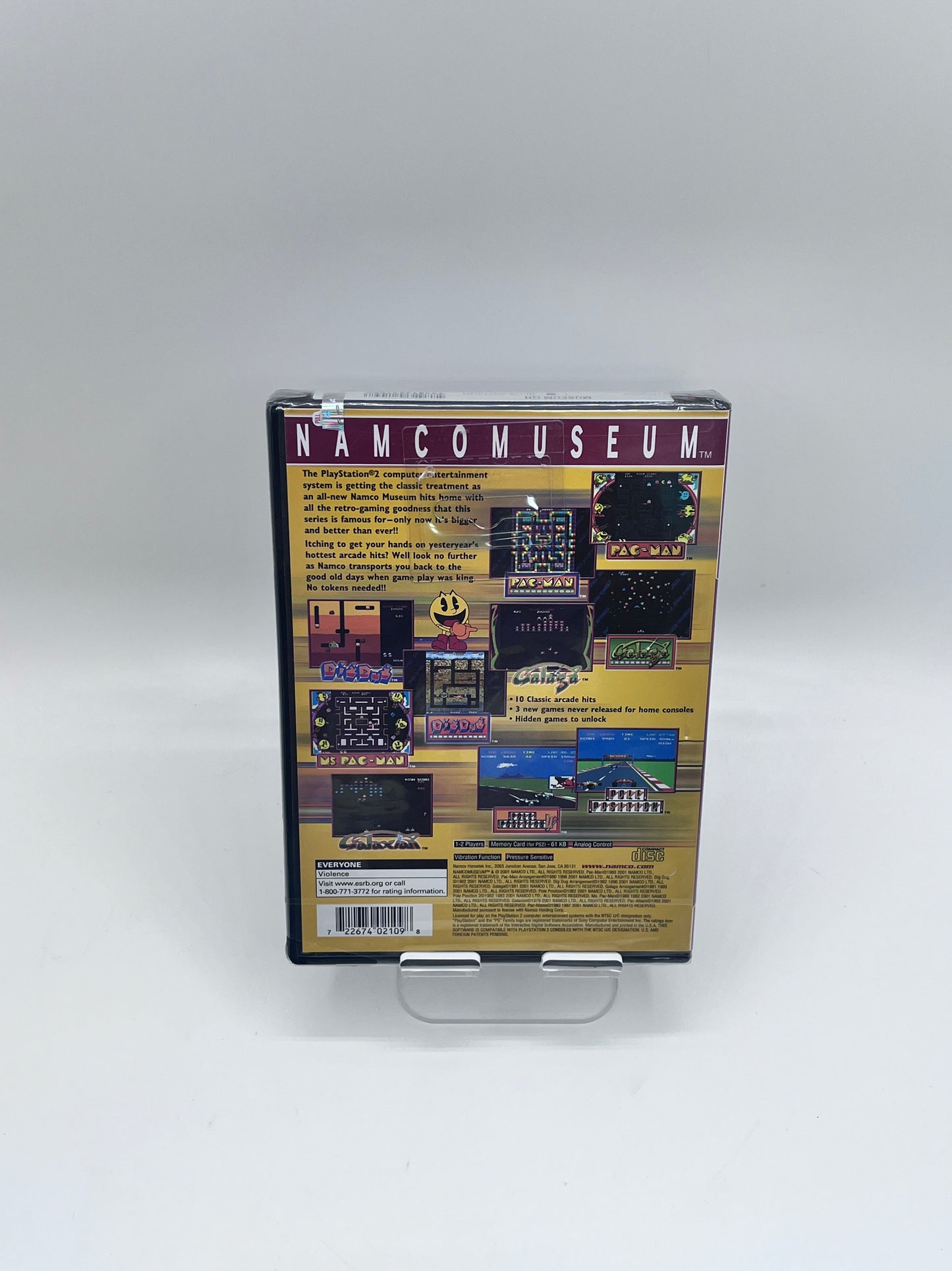 Namco Museum (Sony PlayStation 2 PS2 2001) New Sealed w/ Hangtab Black Label