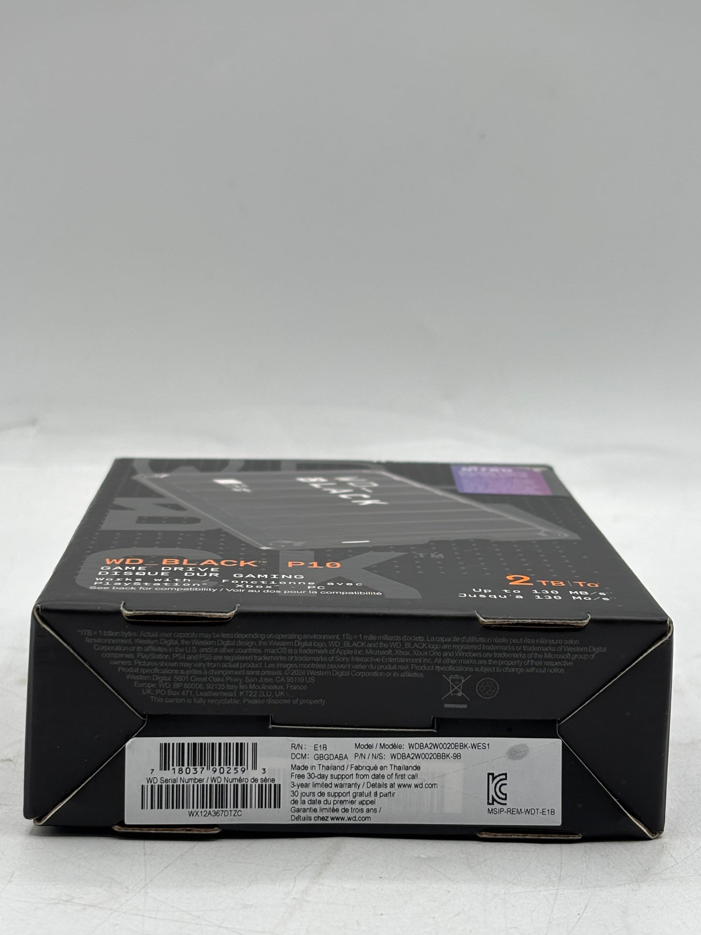 Western Digital WDBA2W0020BBK-WEBK 2TB P10 Game Drive Black