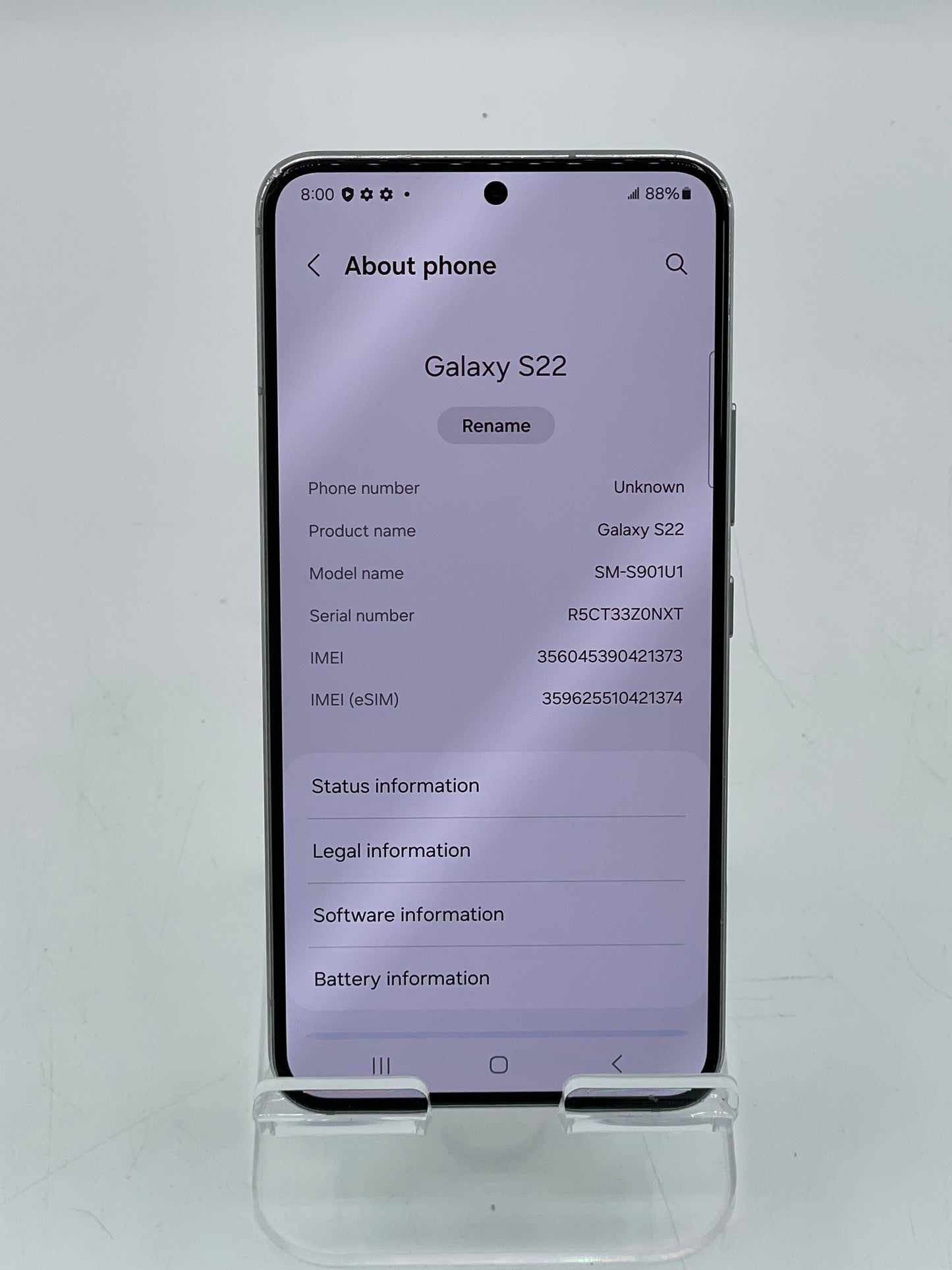 Samsung Galaxy S22 128GB White Unlocked  Free Shipping