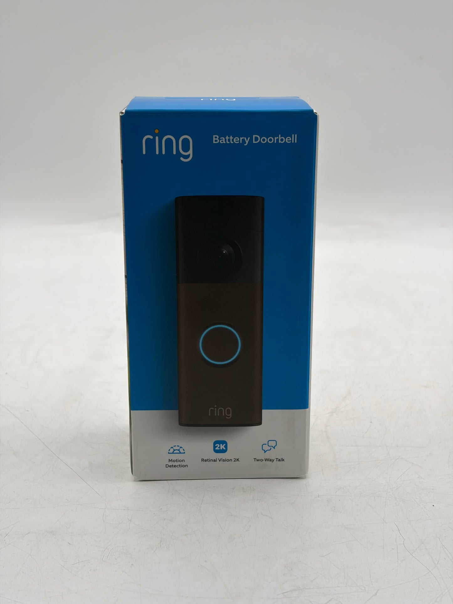 Ring - Battery Doorbell (2nd Gen) Retinal 2K with wide-angle video - Matte Mocha