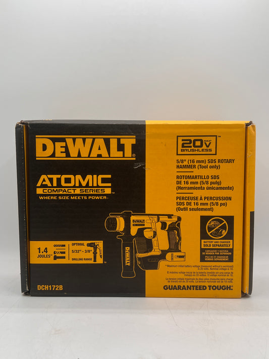 DeWALT DCH172B 20V MAX ATOMIC 5/8" Brushless SDS Plus Rotary Hammer - Bare Tool