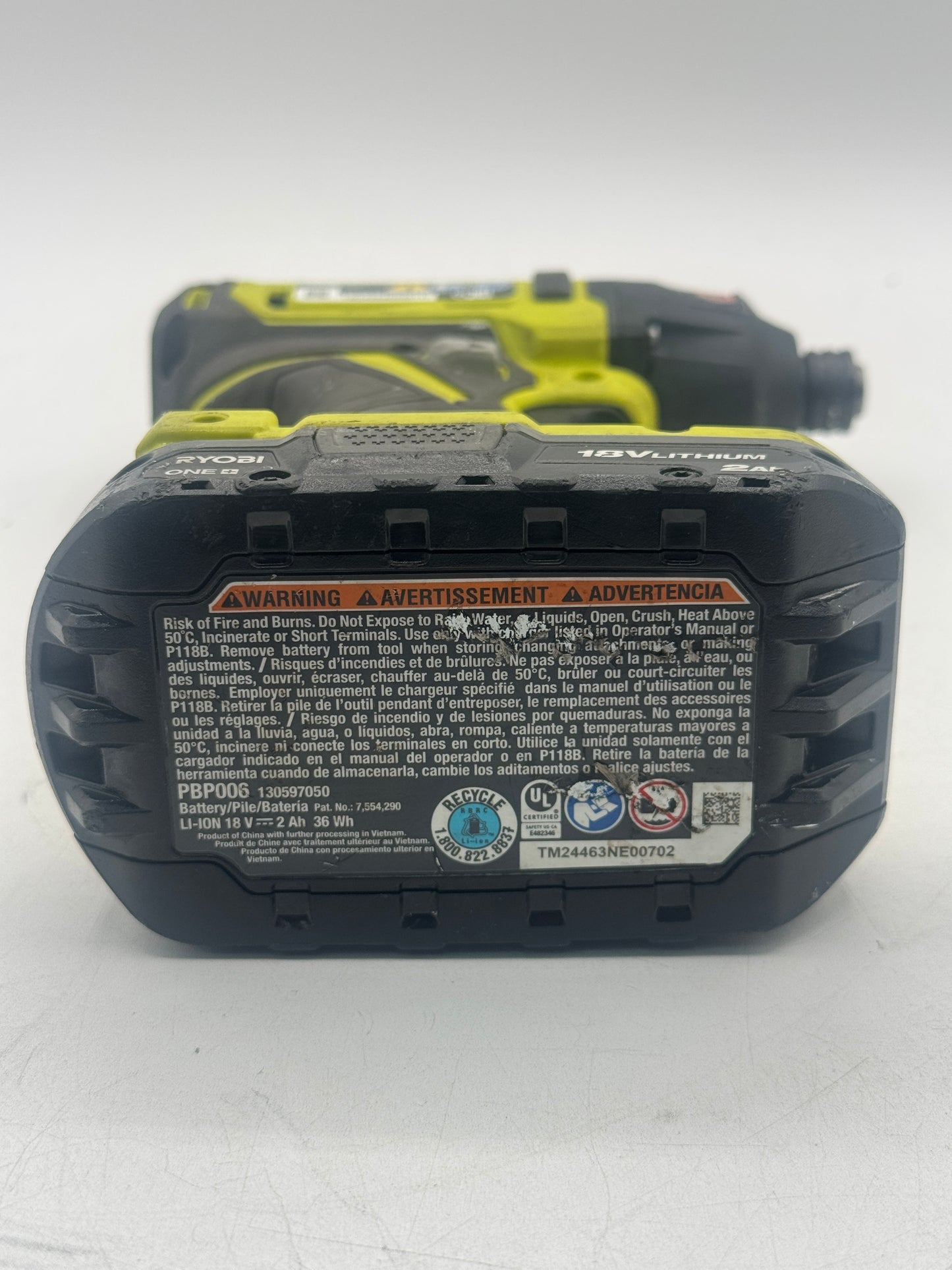 Ryobi PCL235B One+ 18V 18 Volt Cordless  w/ 2Ah Battery Tested Free Shipping