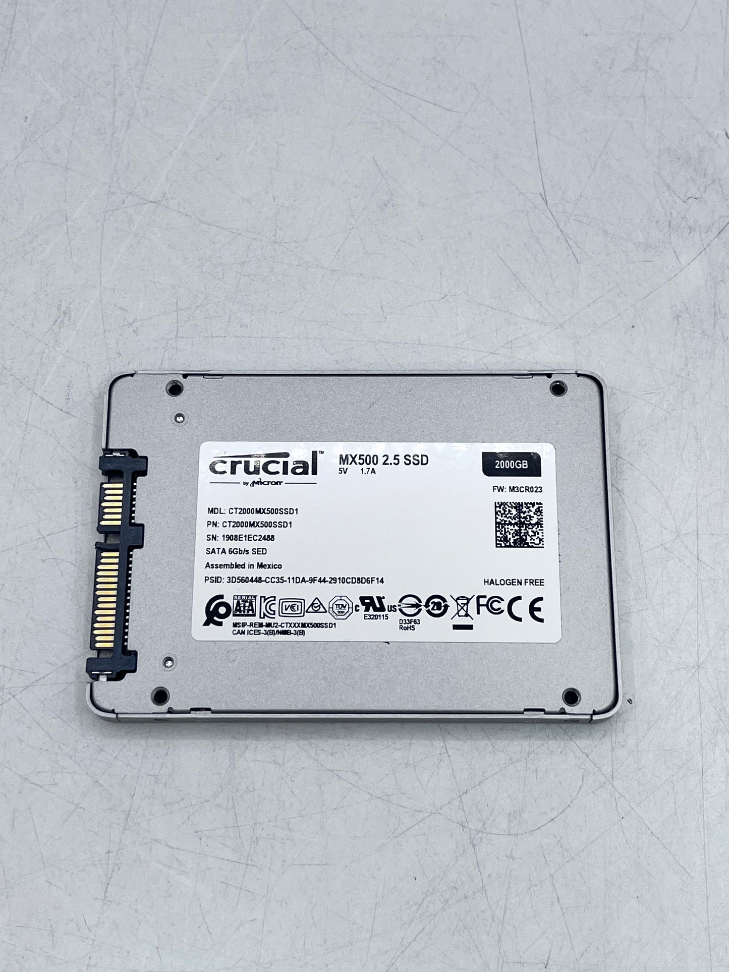 Crucial MX500 2TB SSD 2.5" SATA 6Gb/s Internal Solid State Drive CT2000MX500SSD1
