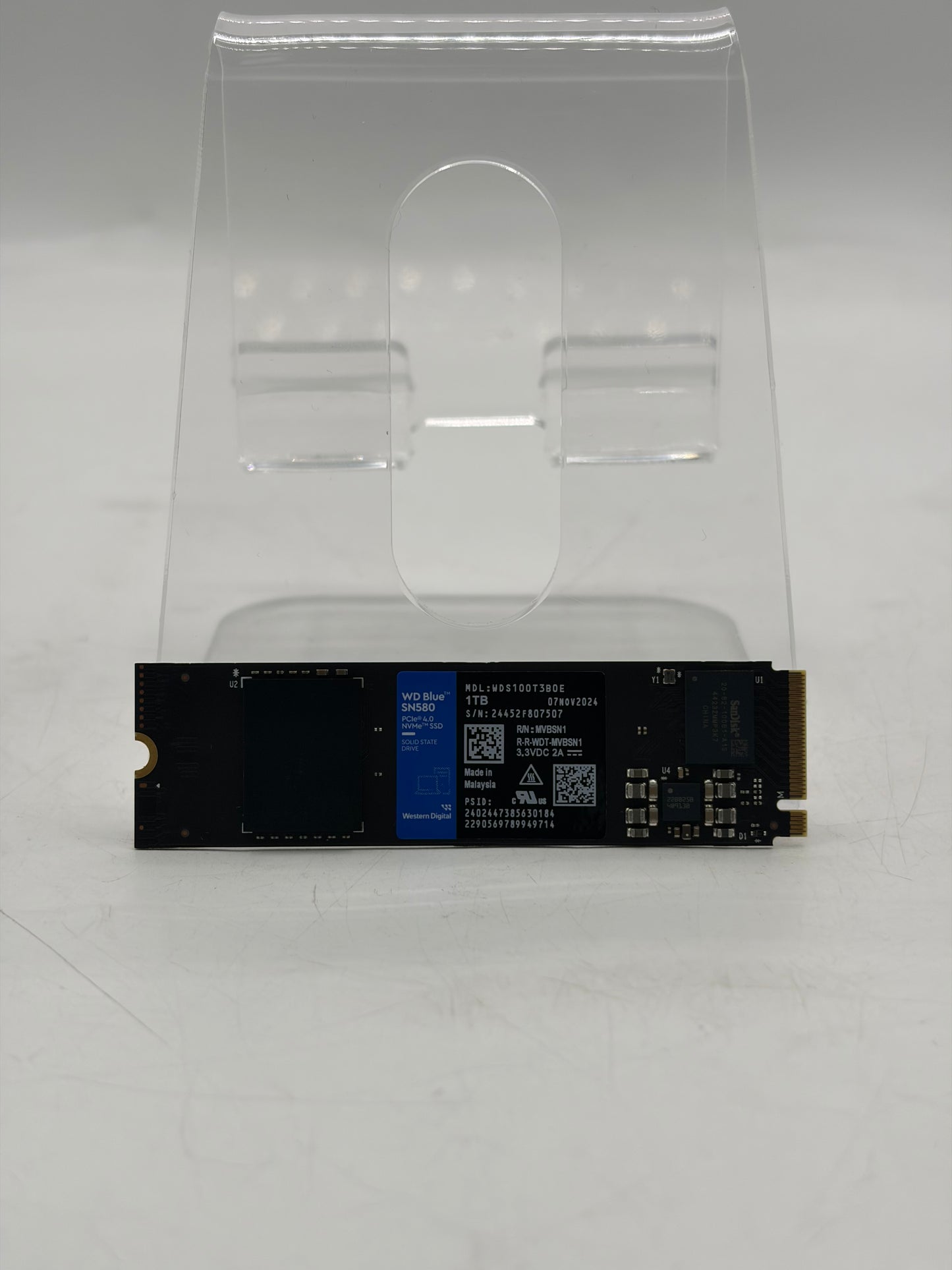 WD - Blue SN580 1TB Internal SSD PCIe 4.0 Gen 4 x4 NVMe 2280mm WDS100T3B0E
