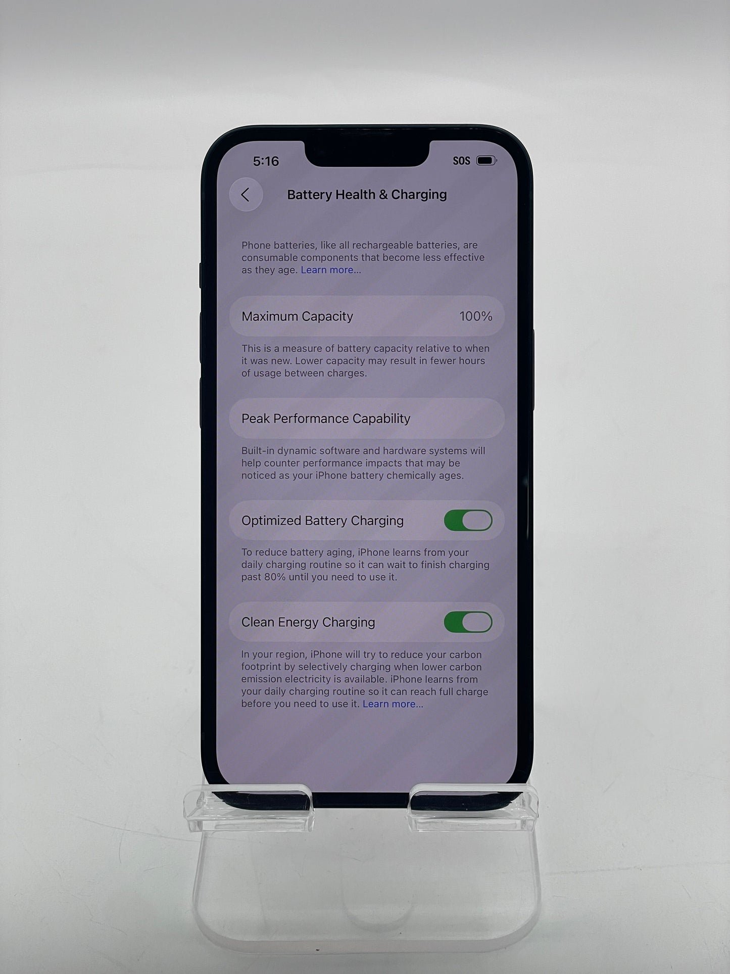 Unlocked Apple iPhone 14 - 128GB A2649 MPUA3LL/A - Midnight 100% BH