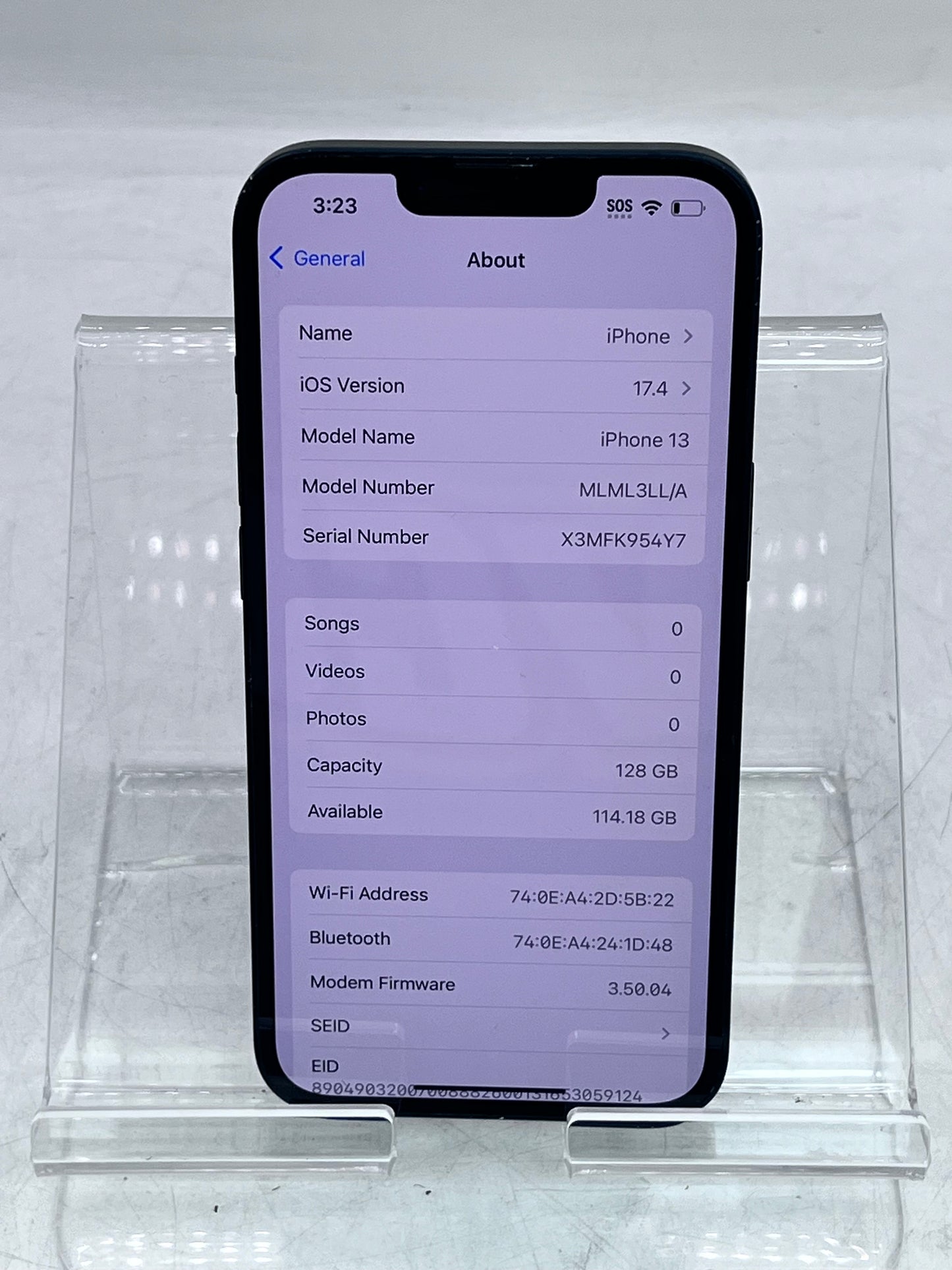 Apple iPhone 13 MLML3LL/A A2482 128GB T-Mobile - Midnight READ