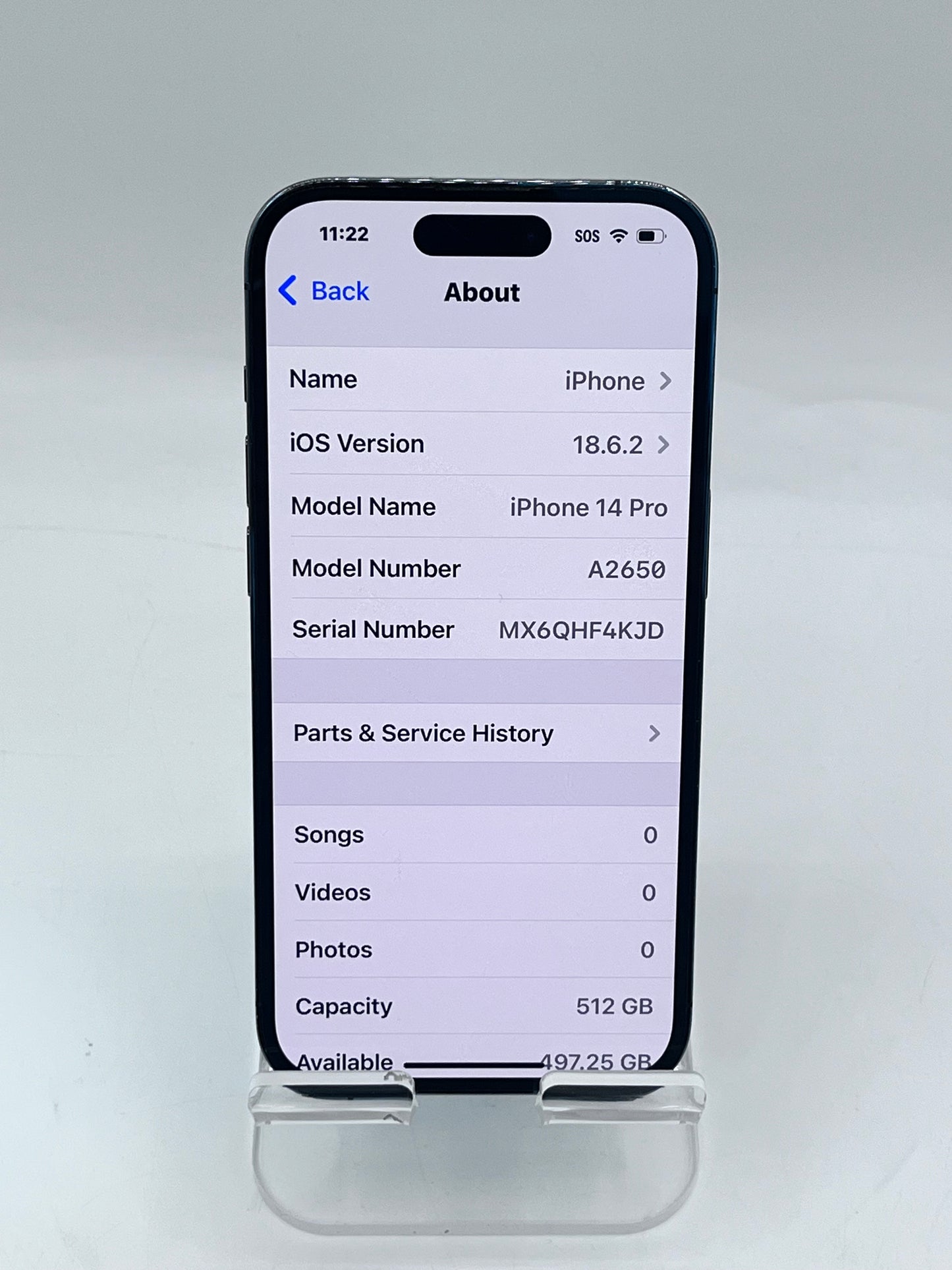 Unlocked Apple iPhone 14 Pro 6.1" 512GB A2650 MQ273LL/A - Purple READ