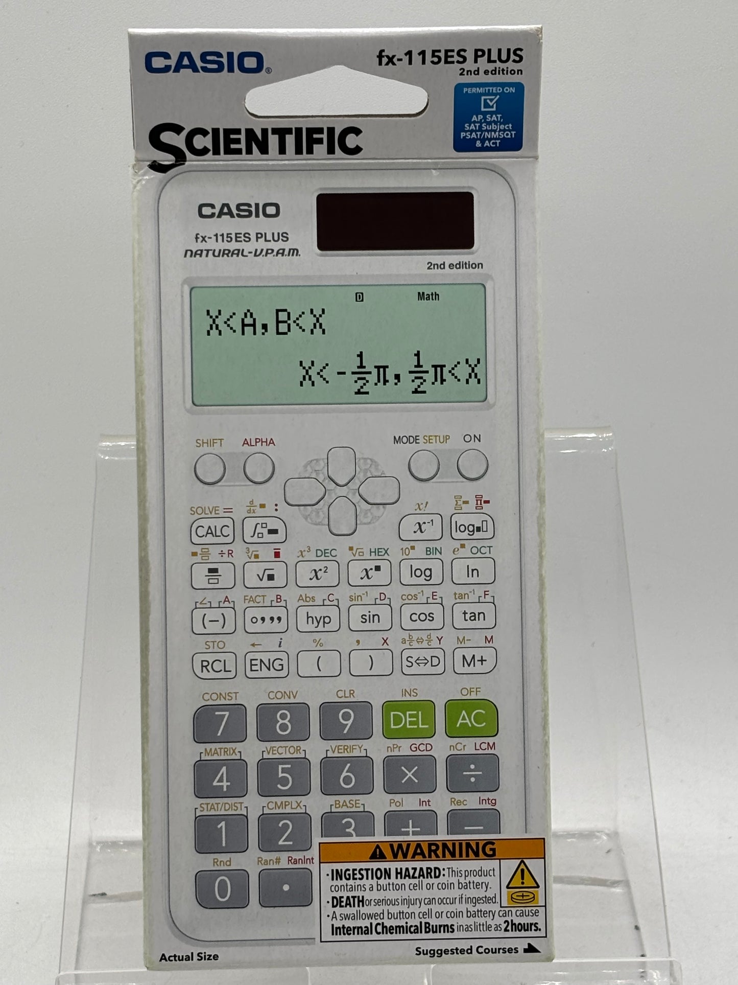CASIO FX-115ES PLUS 2nd Edition Advanced Scientific Calculator, White (FREE SHIPPING)