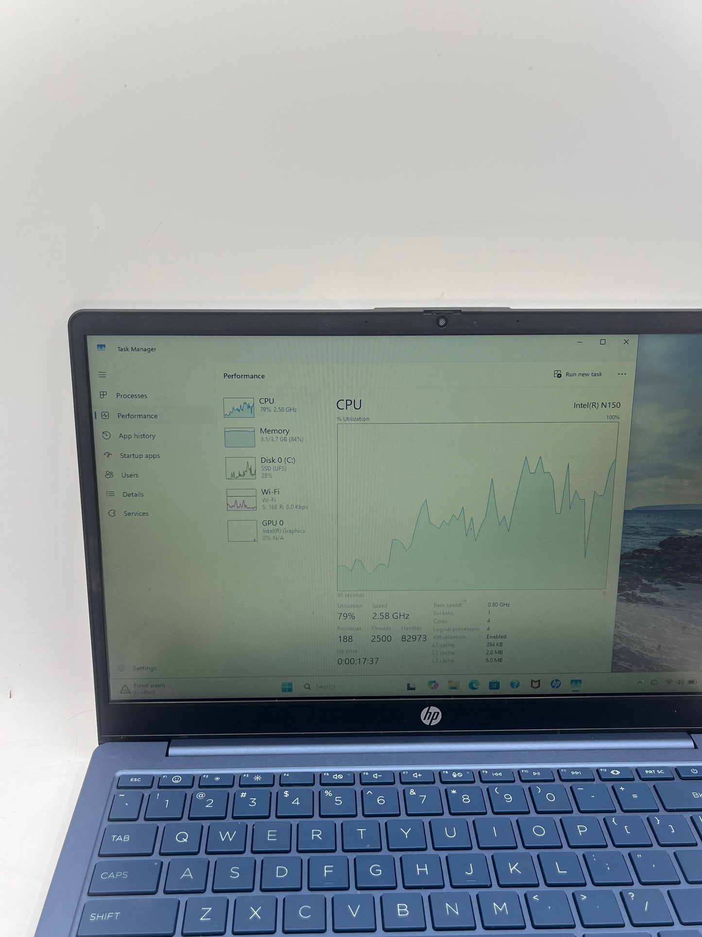HP 14-ep2012wm 14-inch Laptop Intel Celeron 4GB RAM 128GB Blue