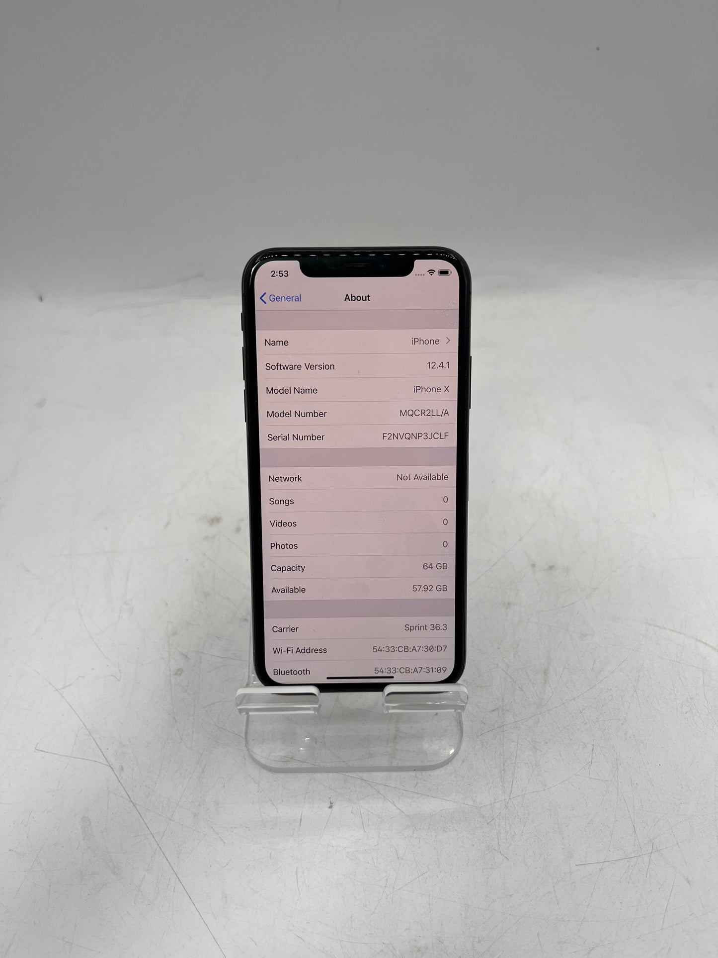 Apple iPhone X MQCR2LL/A A1865 64GB - Black
