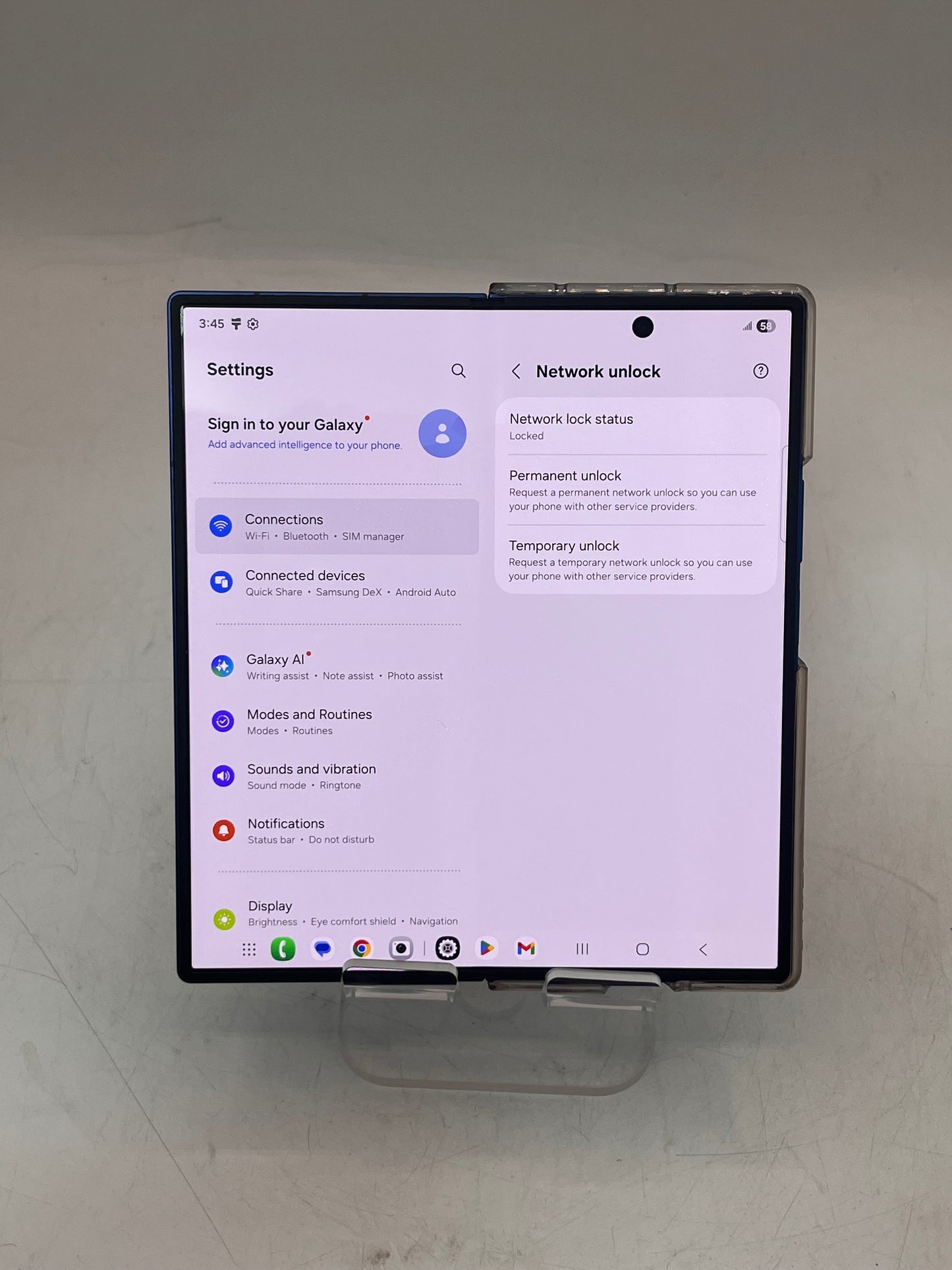T-Mobile Samsung Galaxy Z Fold 7 256GB Smart Phone Blue