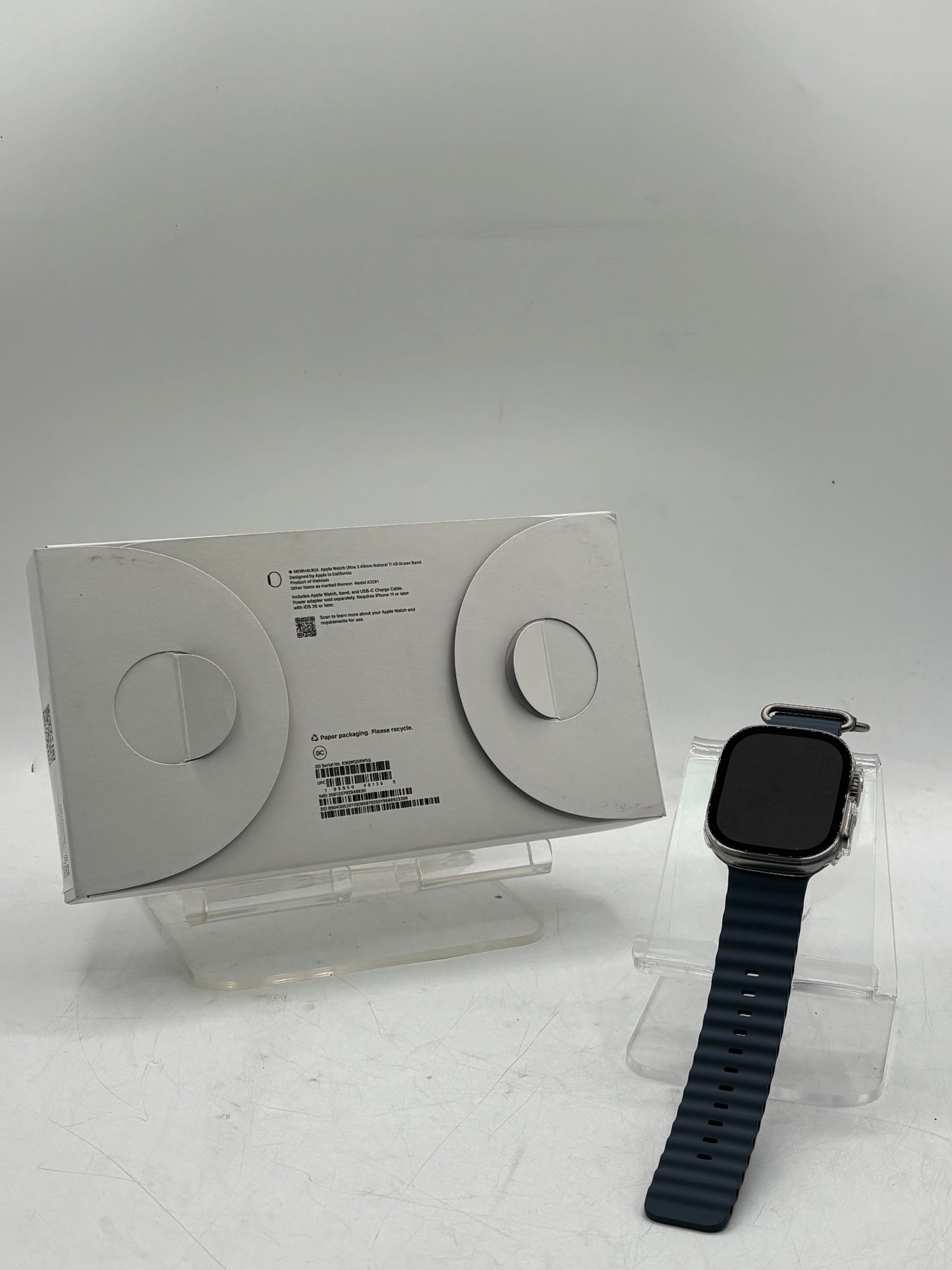 Apple Watch Ultra 3 49mm Cell Natural Titanium Anchor Blue Ocean Band MEWH4LW/A