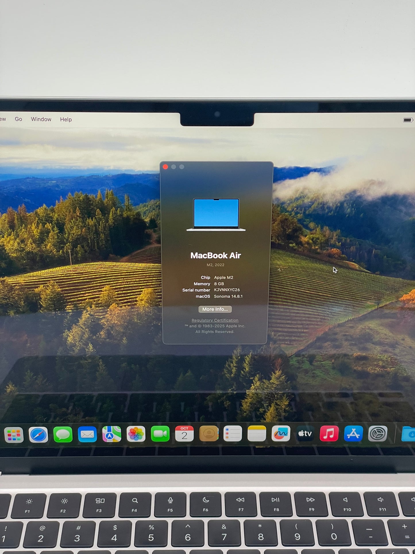 2022 Apple MacBook Air 13.6" M2 8C 8GB 256GB A2681 REMOTELY MANAGED