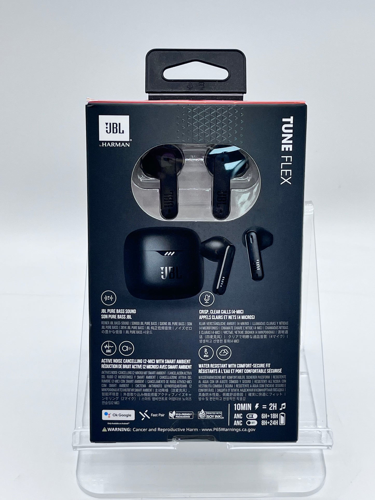 JBL Tune Flex Black Wireless Headphones - Black