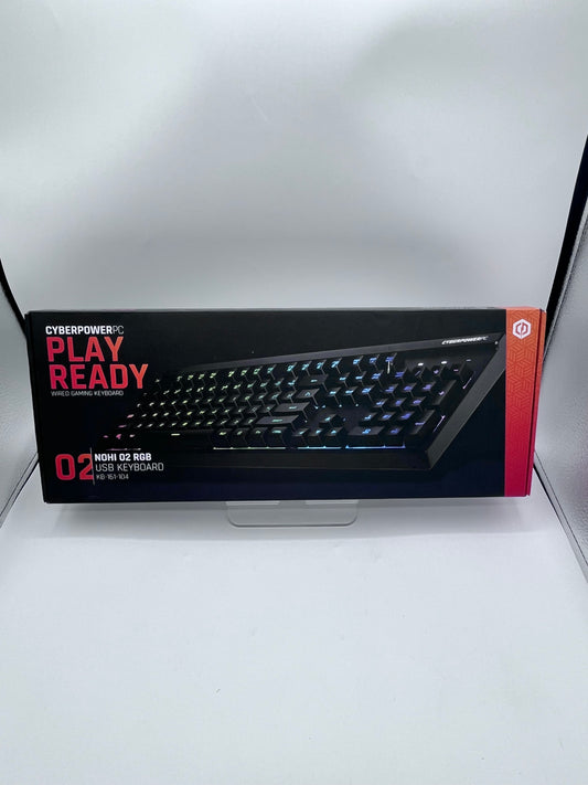 CyberPower PC Play Ready NOHI 02 RBG Wired Gaming Keyboard KB-161-104 New In Box