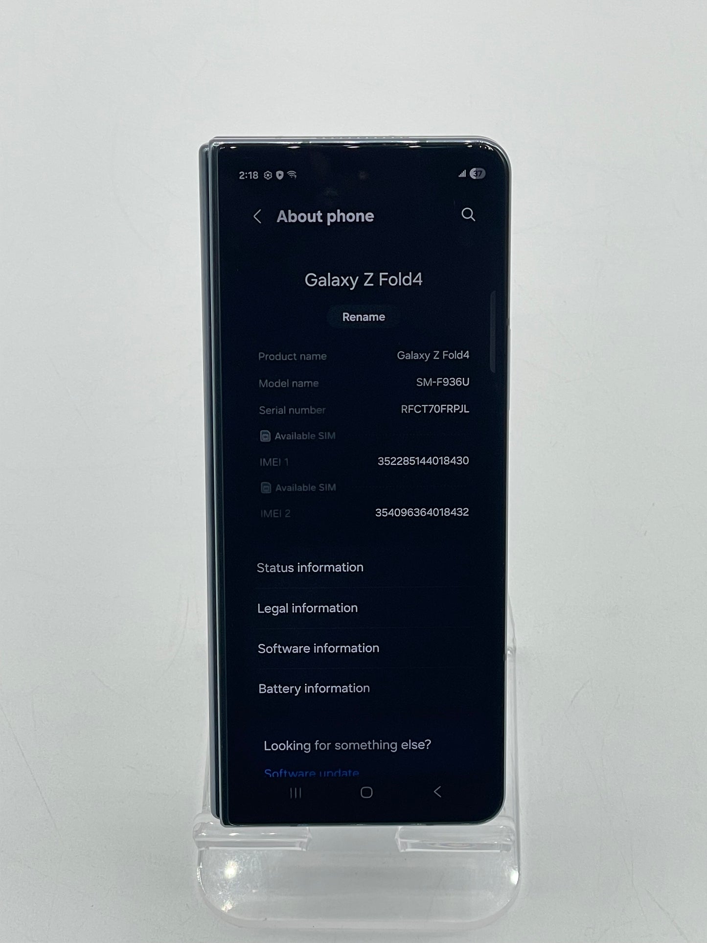 Unlocked Samsung Galaxy Z Fold4 5G SM-F936U1 - 512GB Phantom Black