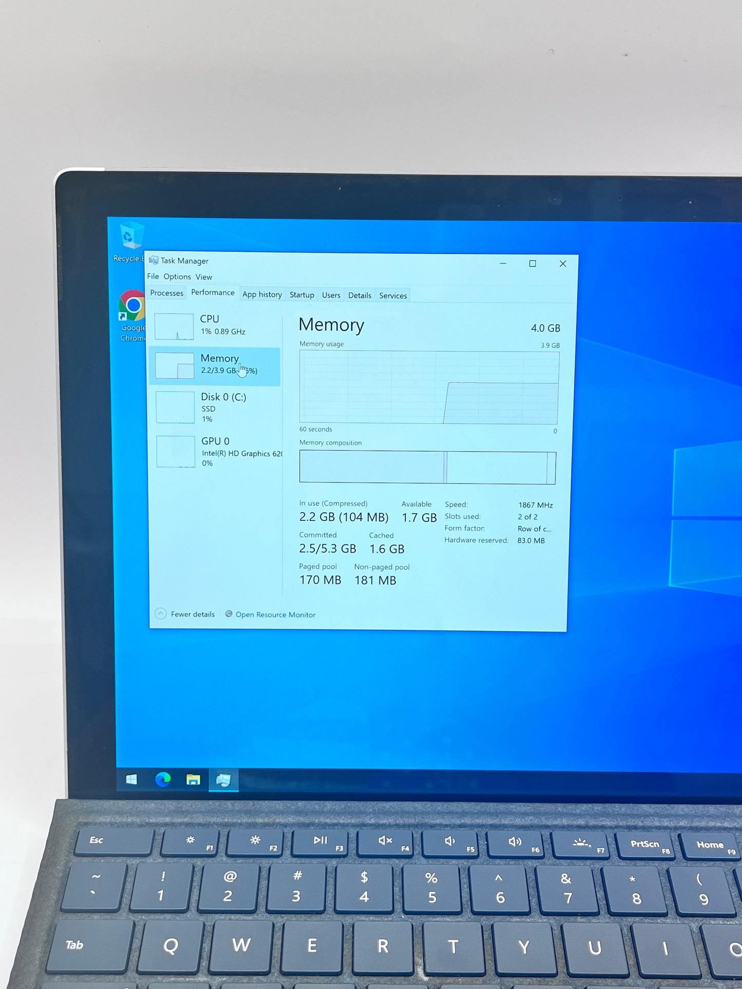 Microsoft Surface Pro 5 1796 Core i5-7300U 2.60GHz 4GB 128GB Free Shipping