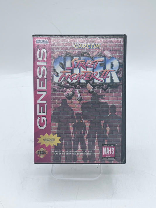 Sega Genesis Super Street Fighter 2 Video Game Black Free Shipping!