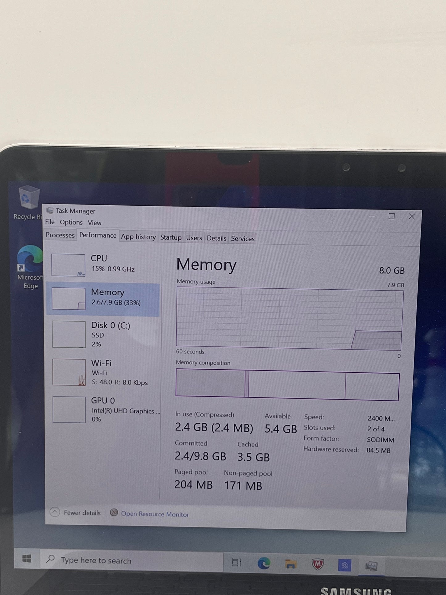 Samsung Notebook 7 Spin 7i-8550U 13.3" 256GB 8GB Laptop Black