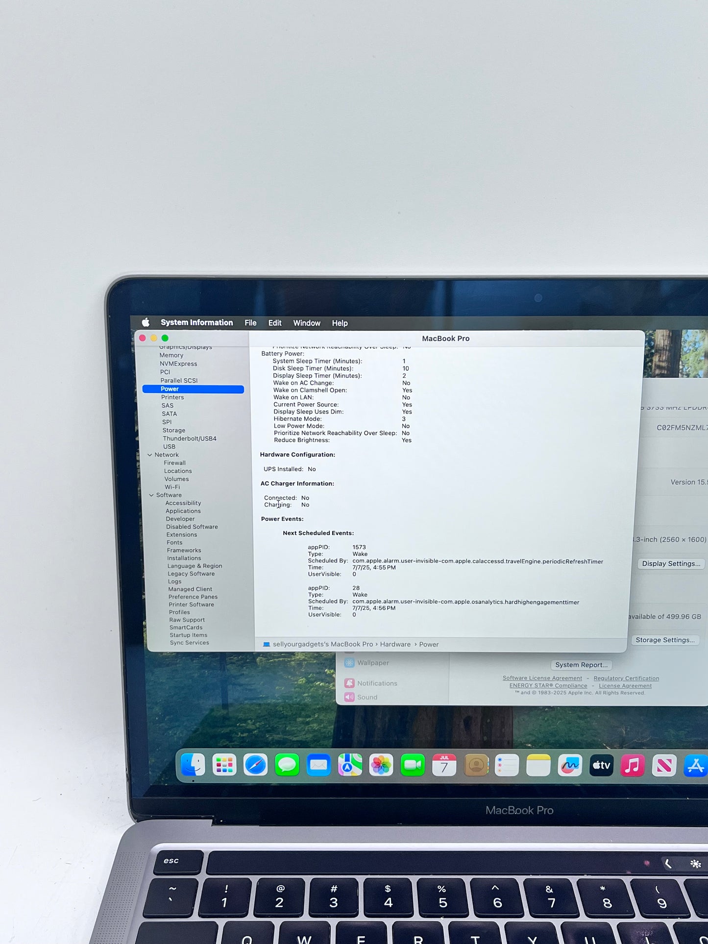Apple MacBook Pro 13" 2020 A2251 Intel i5 512GB 16GB - Silver