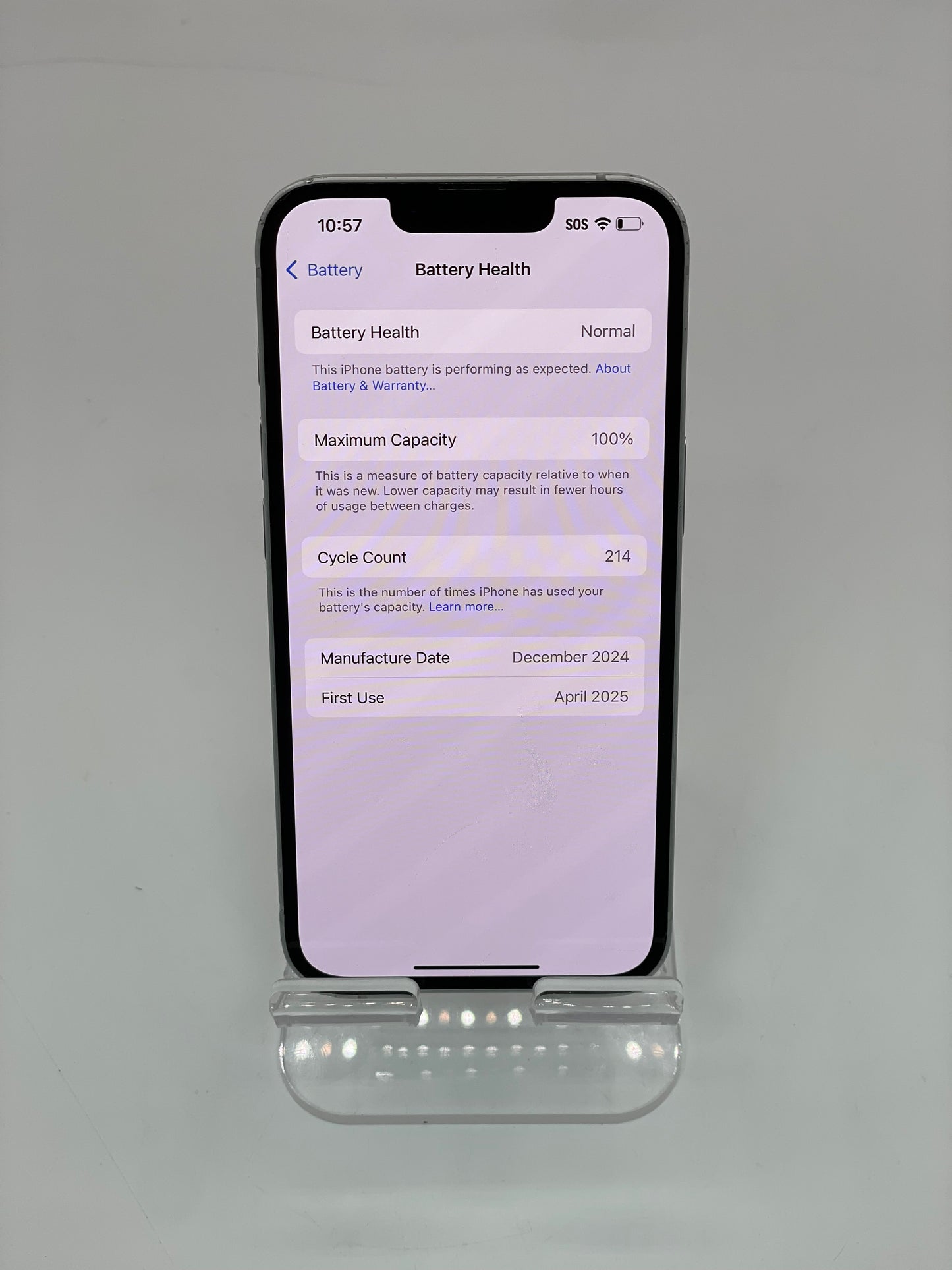 Unlocked Apple iPhone 16e 256GB A3212 MD0G4LL/A - White 100%BH Used With Box