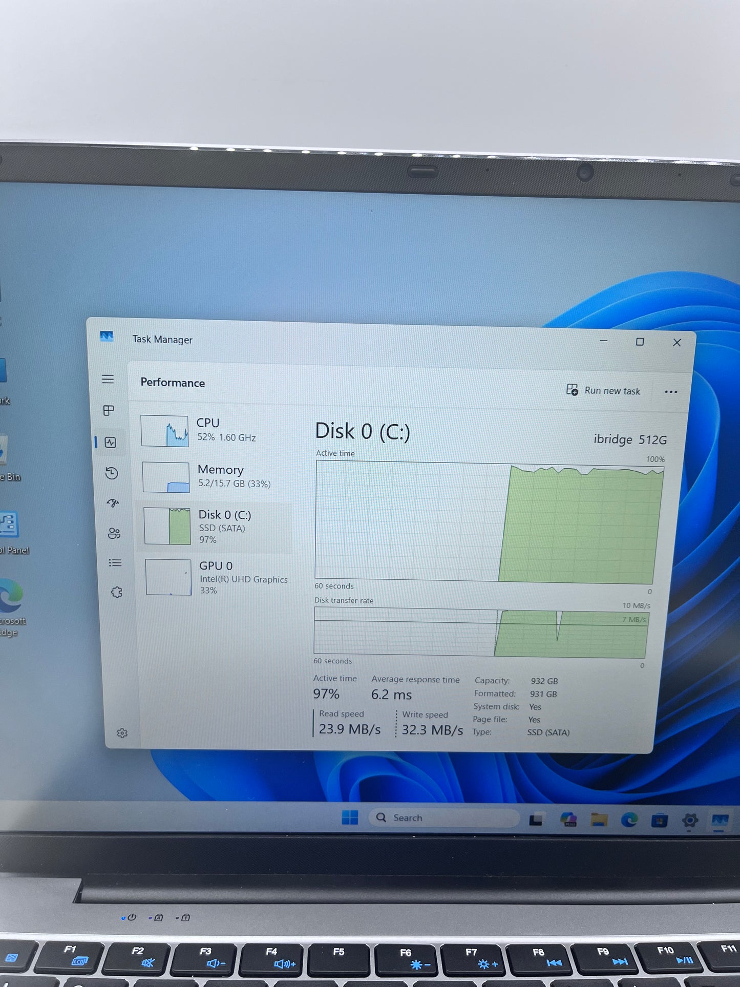 Folinham D-1520 15.6 Laptop 1TB 16GB Intel Celeron N100 Windows 11 Pro Gray