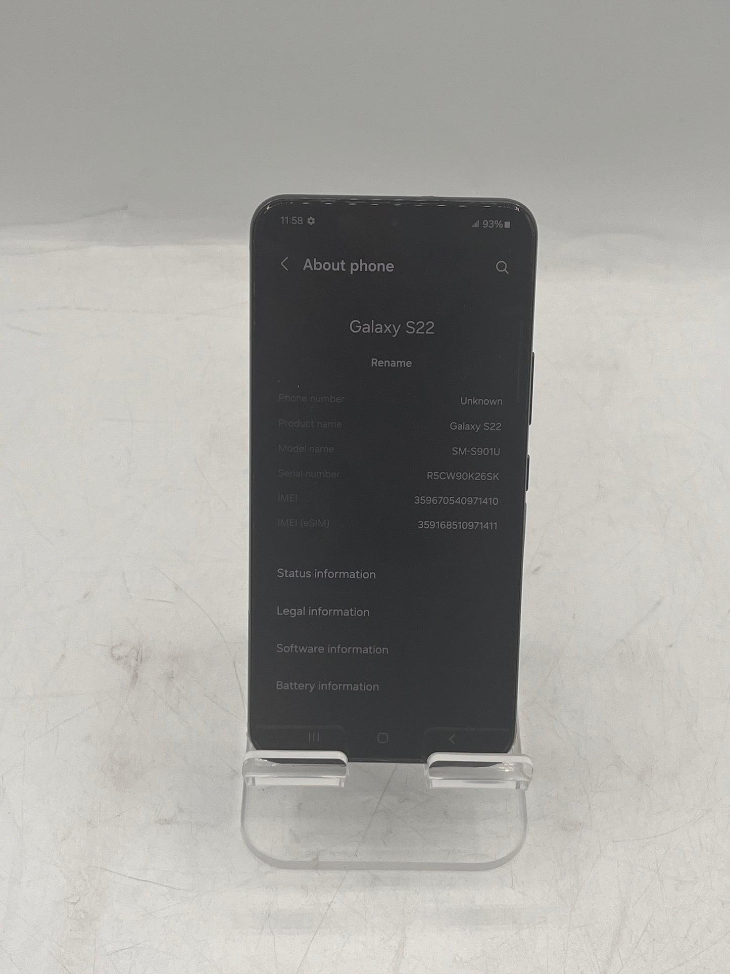 Unlocked Samsung Galaxy S22 128GB Black Smartphone