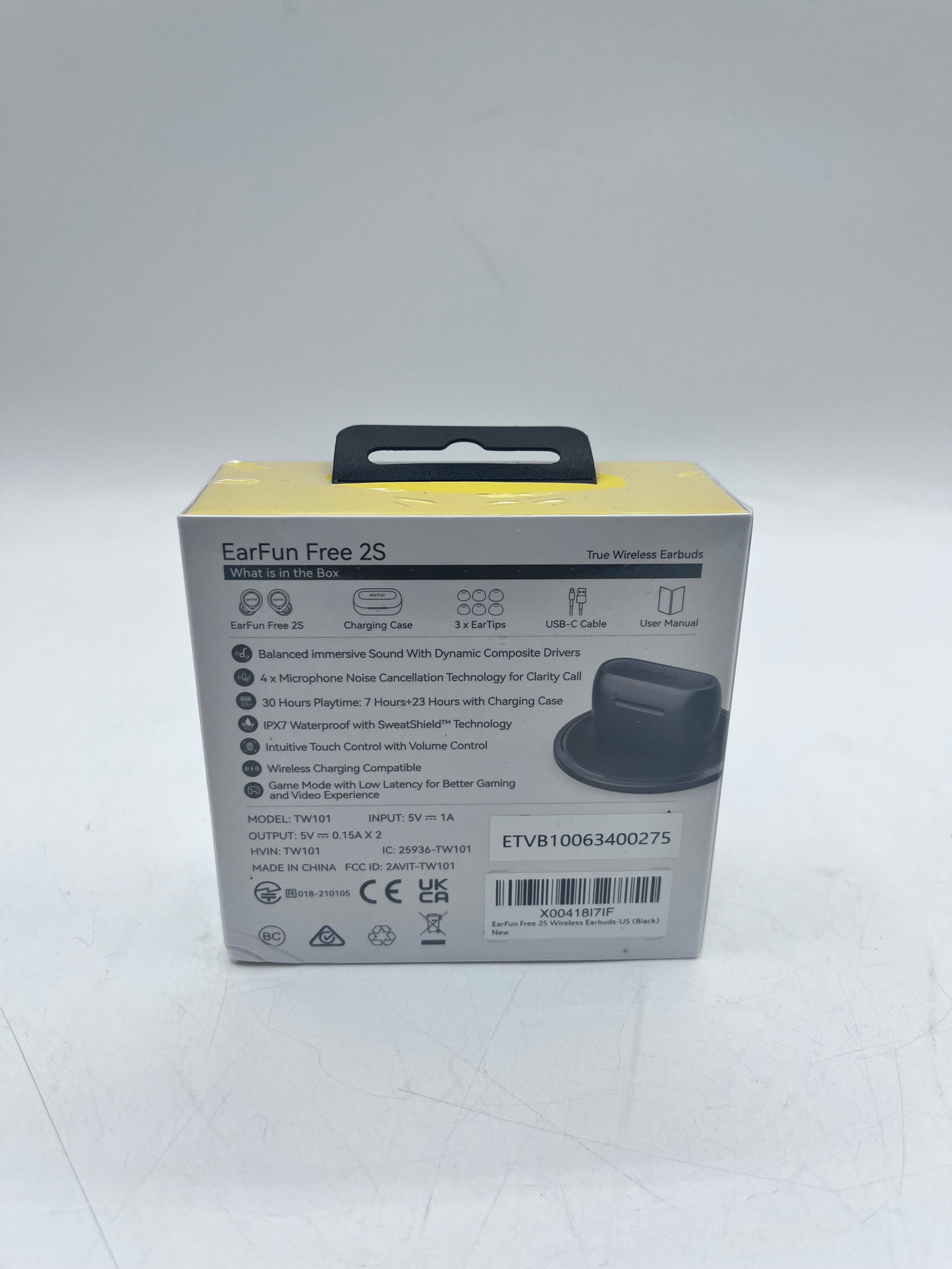 Earfun Free 2S True Wireless Earbuds IPX7 Waterproof, Black