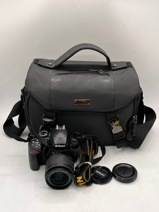 Nikon D3400 Digital Camera w/ 18-55mm 1:3.5-5.6G VR Lens - Black Tested Free Shipping