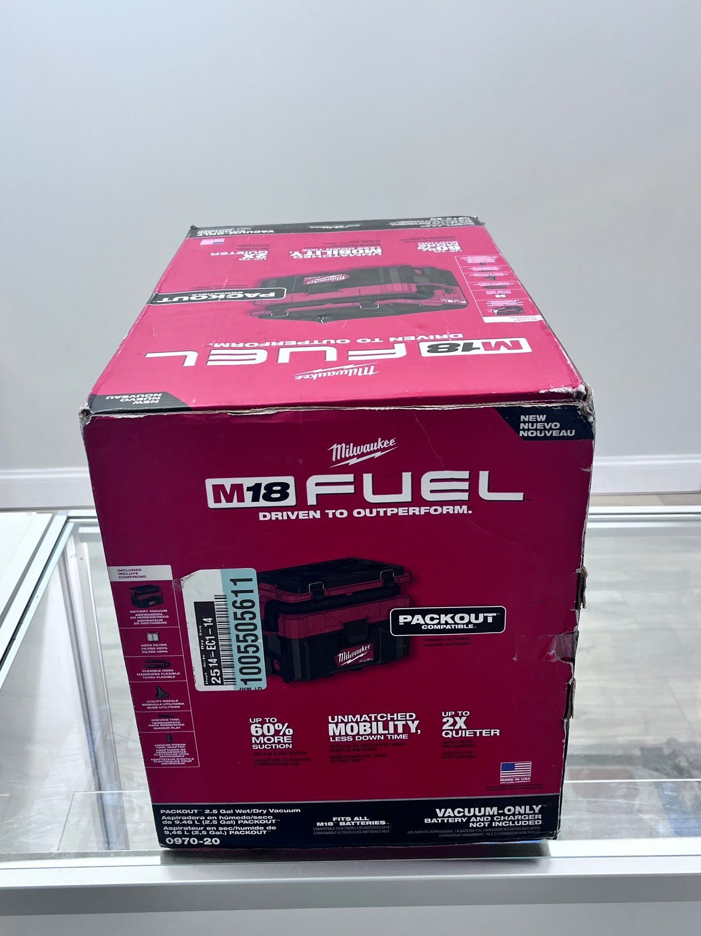 Milwaukee M18 Fuel 2.5 Gallon Wet/Dry Vacuum 0970-20- New