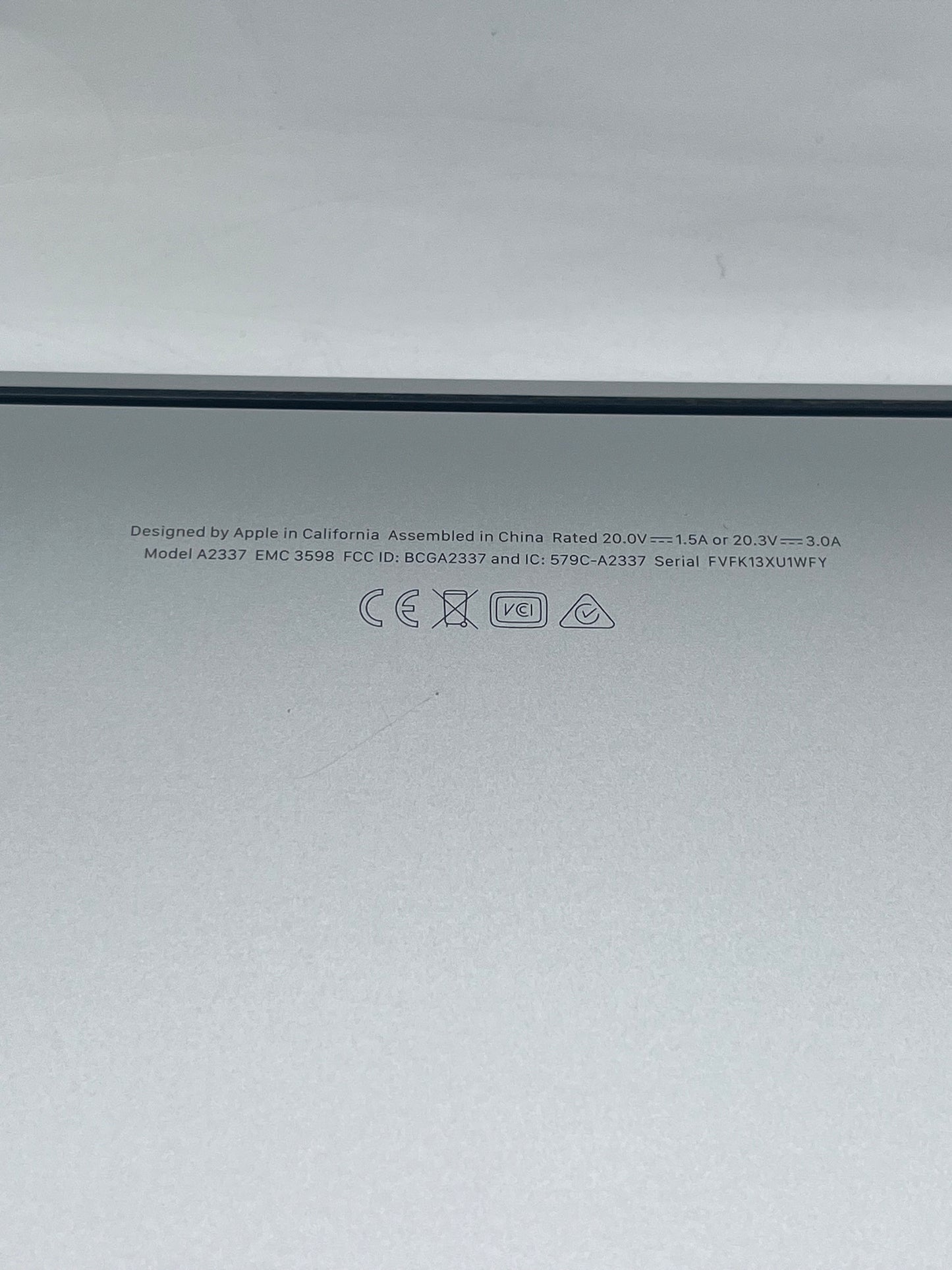 2020 Apple MacBook Air 13.3" M1 7C 8GB 256GB A2337 REMOTELY MANAGED
