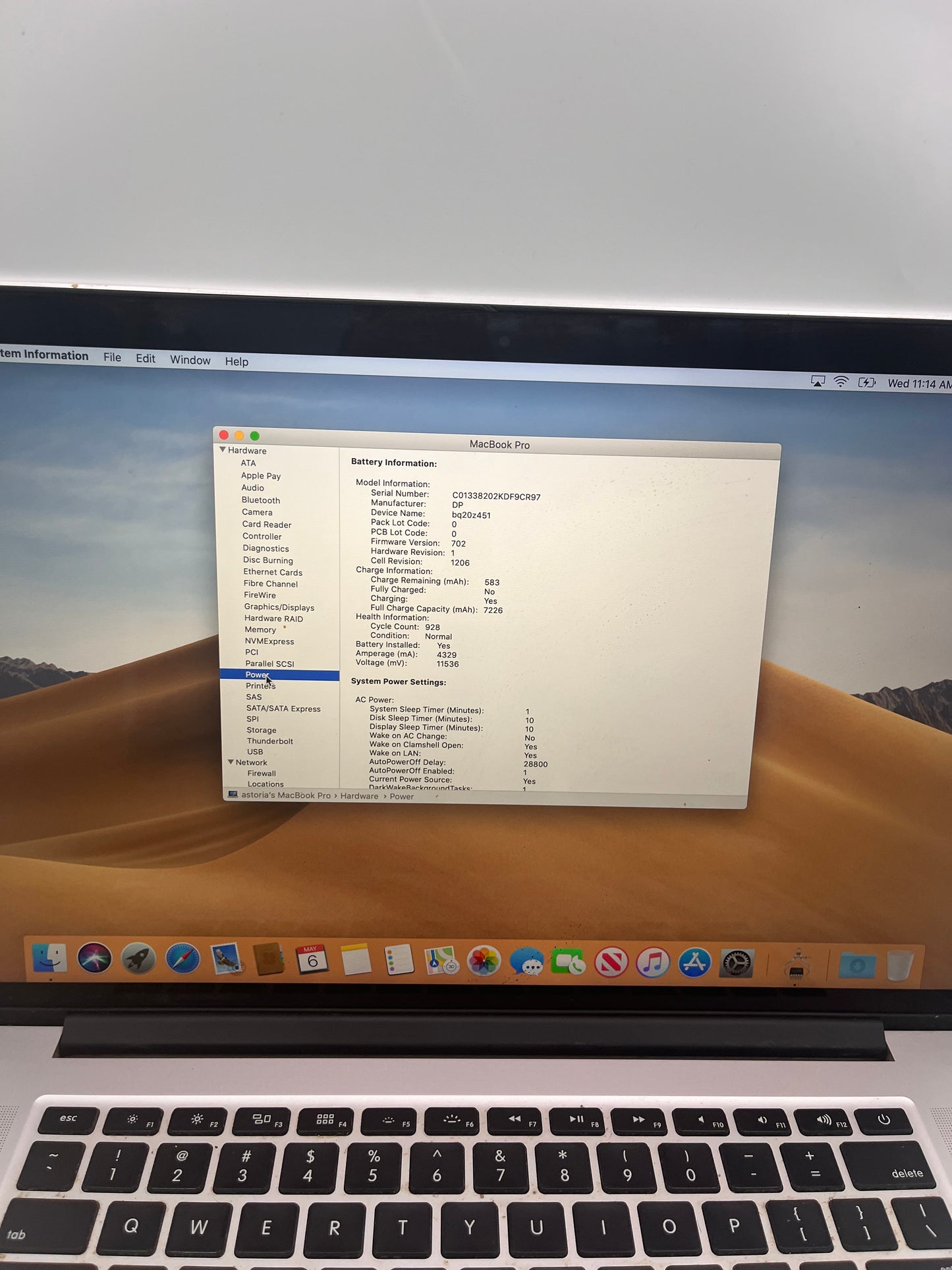 Apple MacBook Pro 15" A1398 2014 Core i7 16GB 512GB Silver