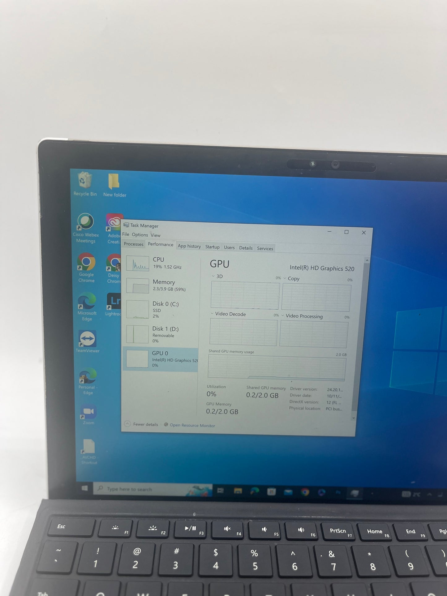 Microsoft Surface Pro 4 1724 Core i5-6300U 4GB 128GB Black Free Shipping