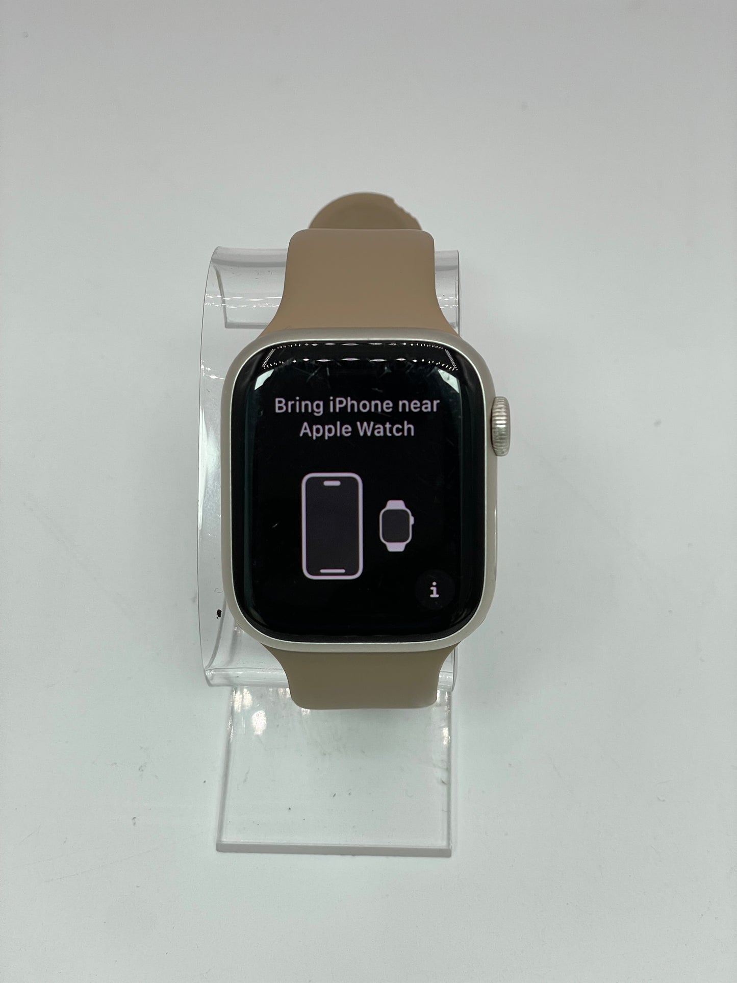 Unlocked Apple Watch Series 9 41mm Starlight with Starlight Sports Band